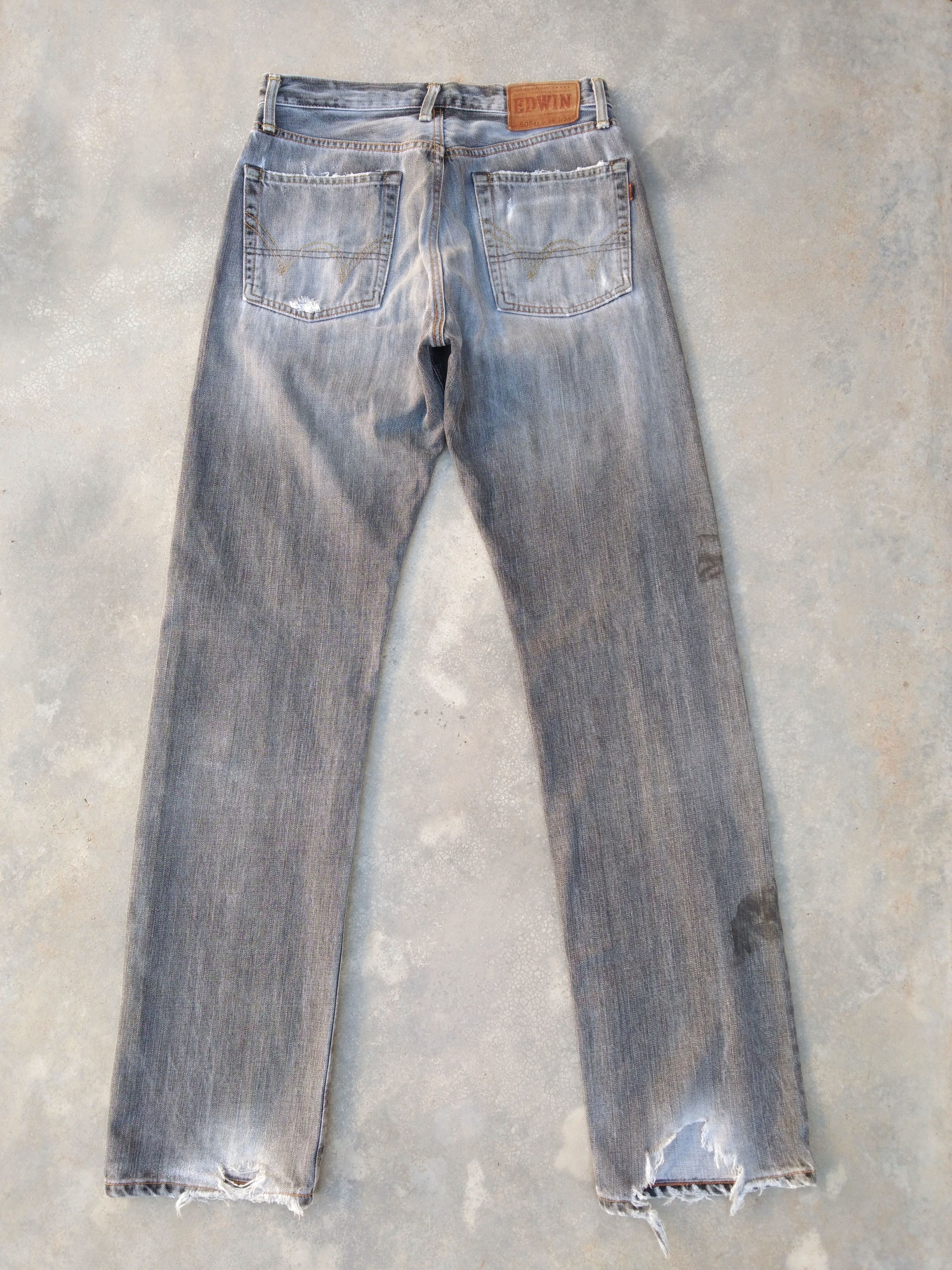 Japanese Brand × Jean × Vintage 90s Vintage Distressed Edwin Selvedge Redline Jeans 29x33 Size US 29 - 2 Thumbnail