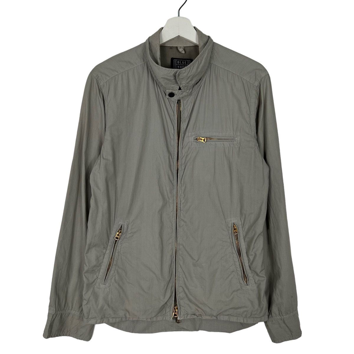 Japanese Brand × Tomorrowland 🔥 BLUE WORK RAYON BLOUSON ZIPPER JACKET Size US M / EU 48-50 / 2 - 1 Thumbnail