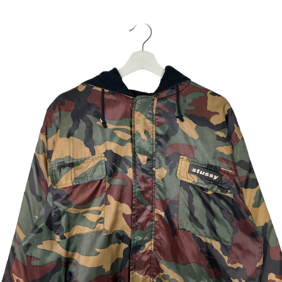 Stussy 🔥 VINTAGE 90s STUSSY WOODLAND CAMO JACKET Size US L / EU 52-54 / 3 - 3 Thumbnail