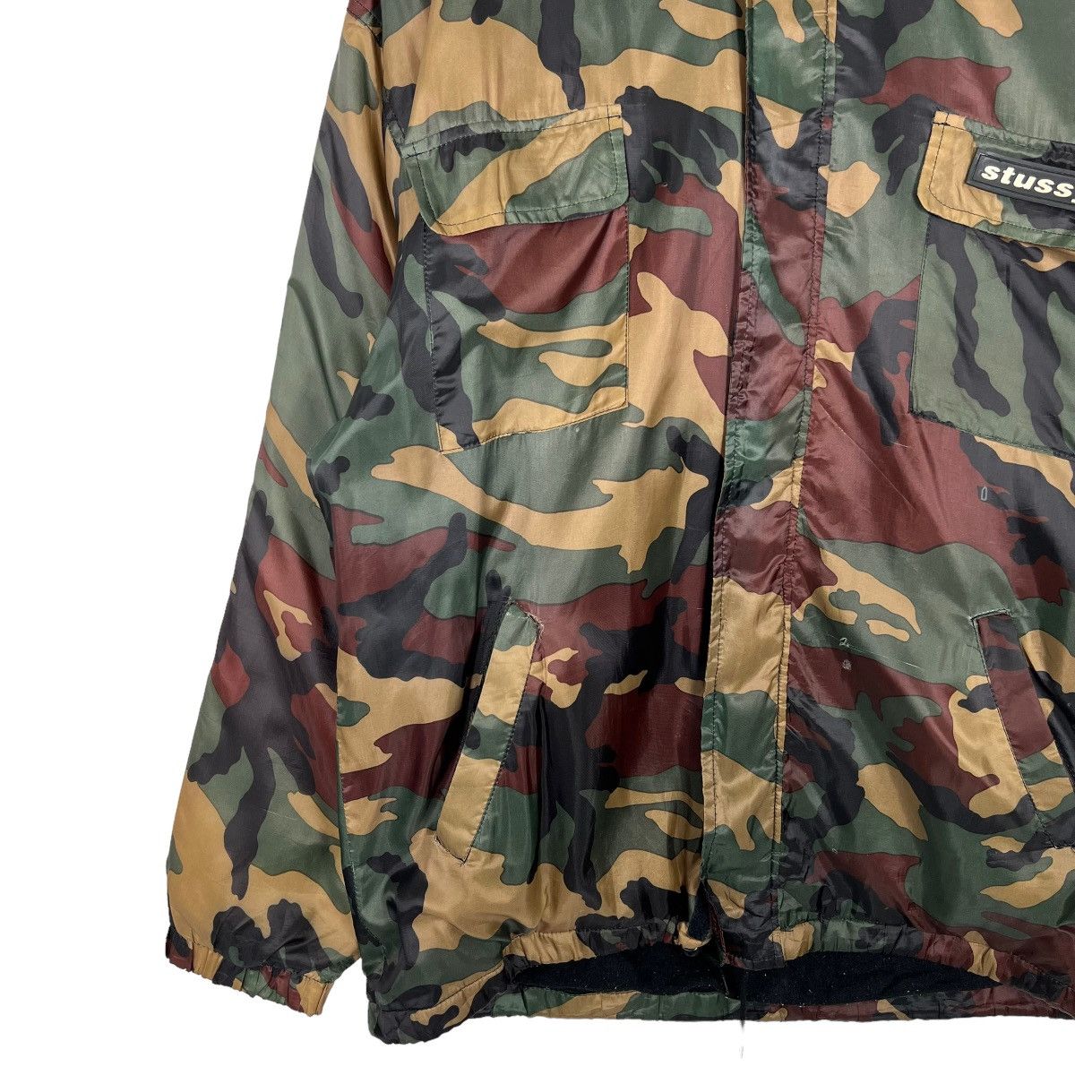 Stussy 🔥 VINTAGE 90s STUSSY WOODLAND CAMO JACKET Size US L / EU 52-54 / 3 - 2 Thumbnail