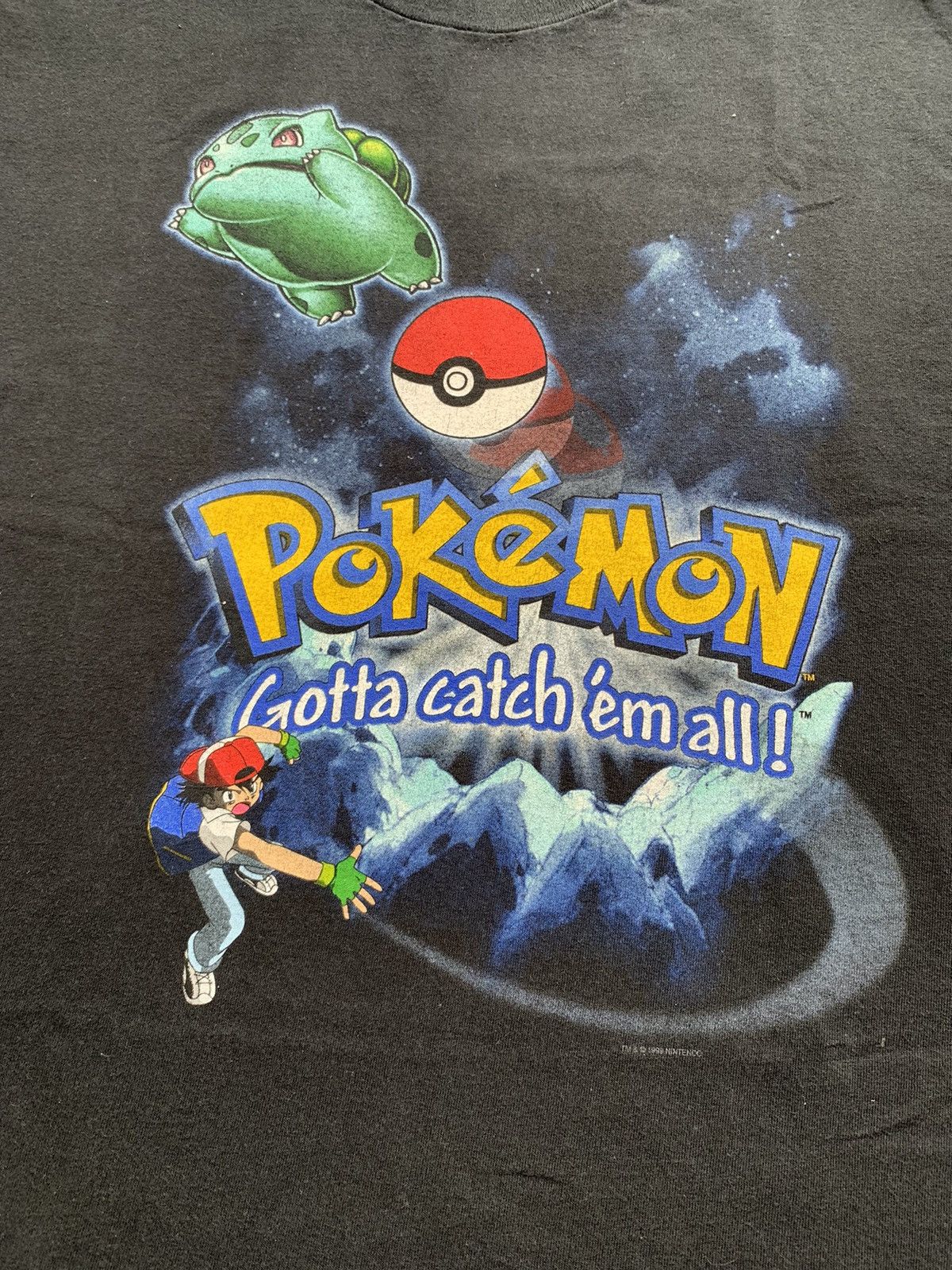 Nintendo × Pokemon × Vintage Vintage 90s Nintendo Pokemon Tshirt 1999 Ash Bulbasaur Poke Size US M / EU 48-50 / 2 - 5 Thumbnail