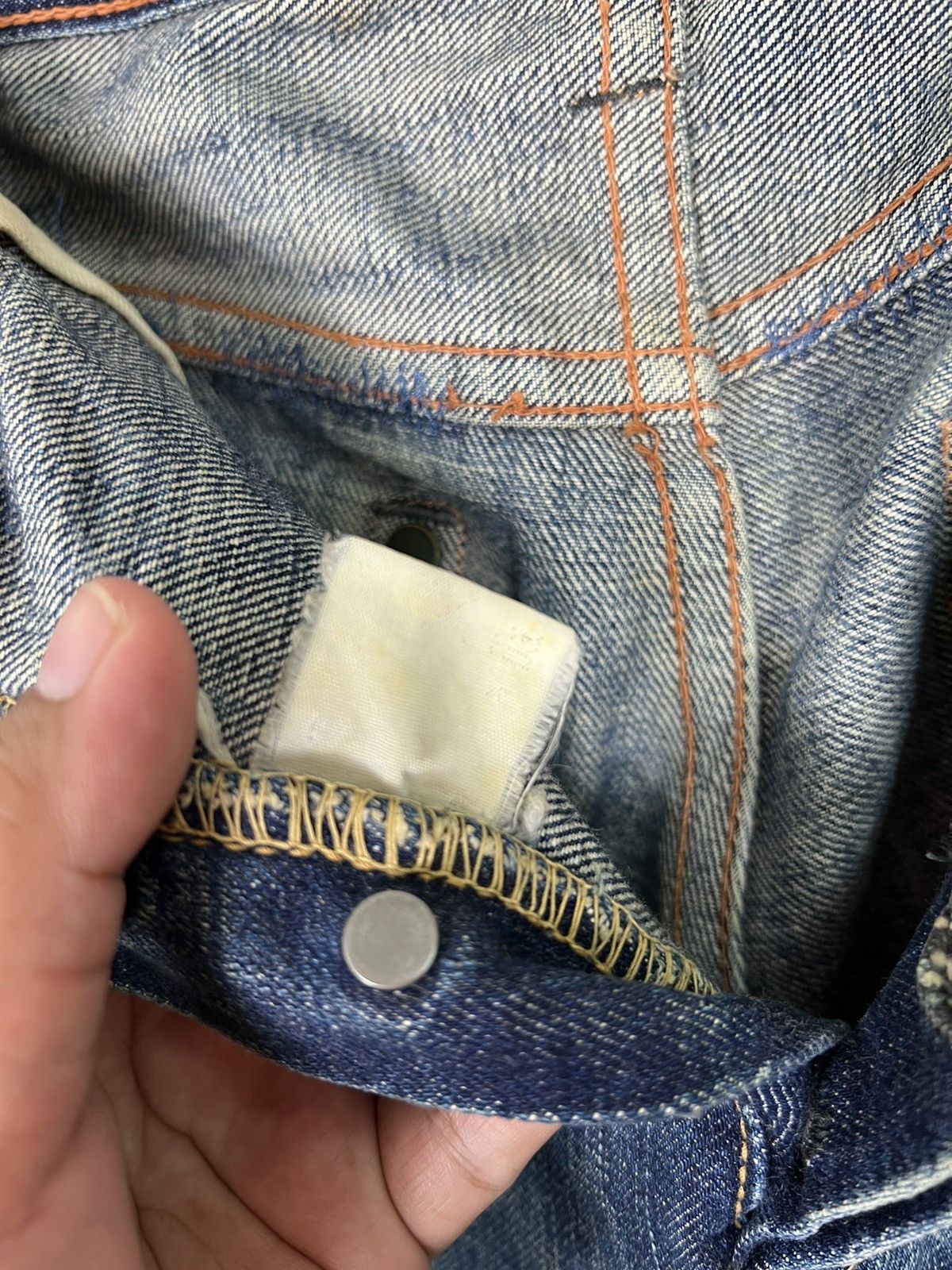 Full Count & Co. 🔥 VINTAGE FULL COUNT DISTRESS DENIM Size US 34 / EU 50 - 7 Thumbnail