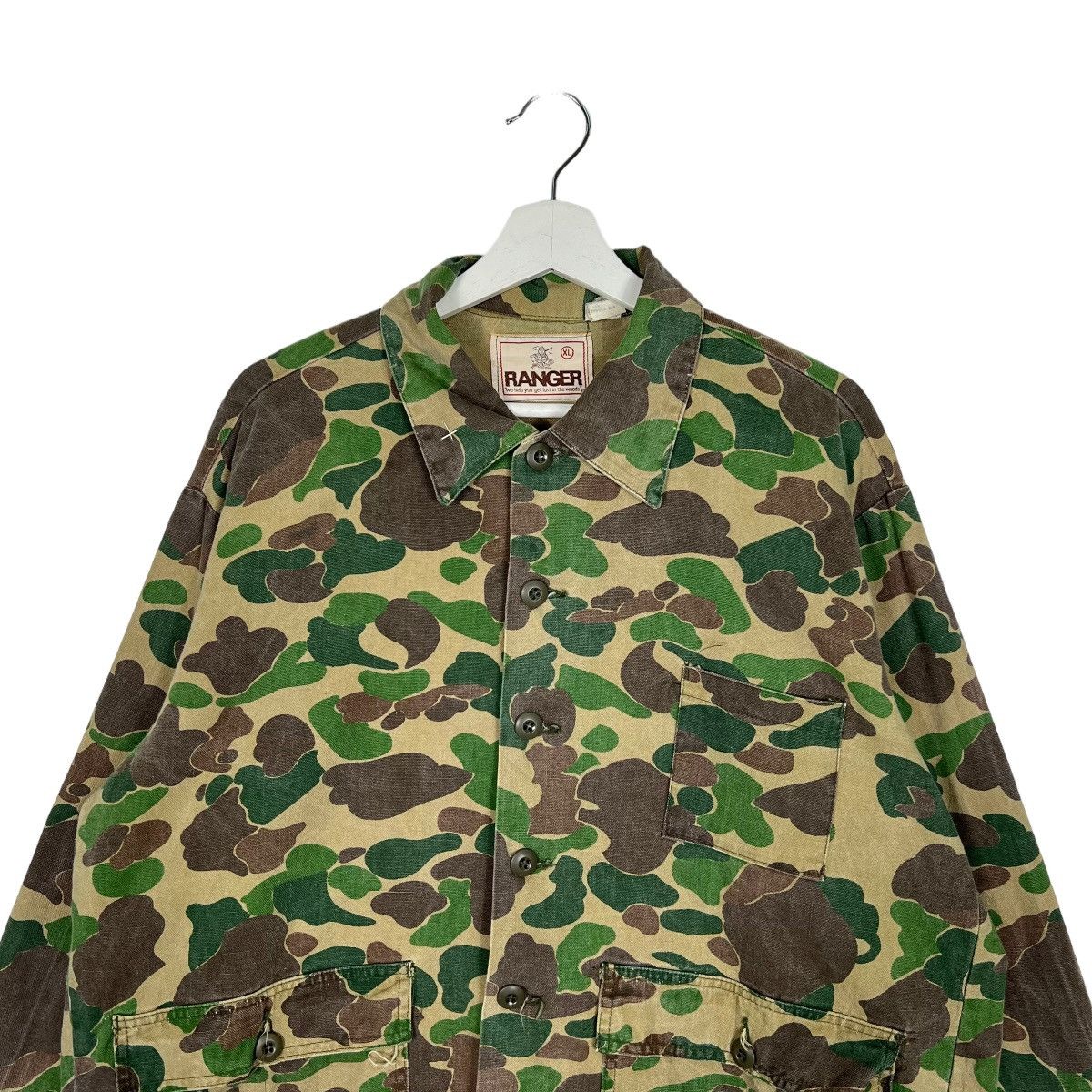 Hunter 🔥VINTAGE RANGER CAMO HUNTING SAFARI JACKET MADE IN USA Size US XL / EU 56 / 4 - 4 Thumbnail