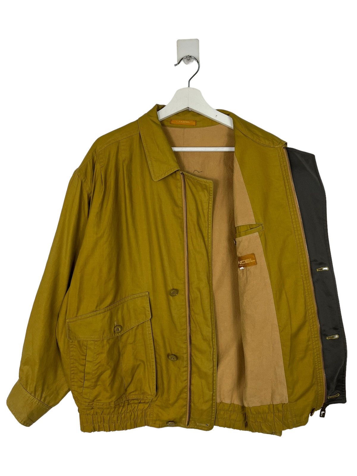 Lancel 🔥 VINTAGE 80s 90s LANCEL CARGO BOMBER JACKET Size US L / EU 52-54 / 3 - 4 Thumbnail