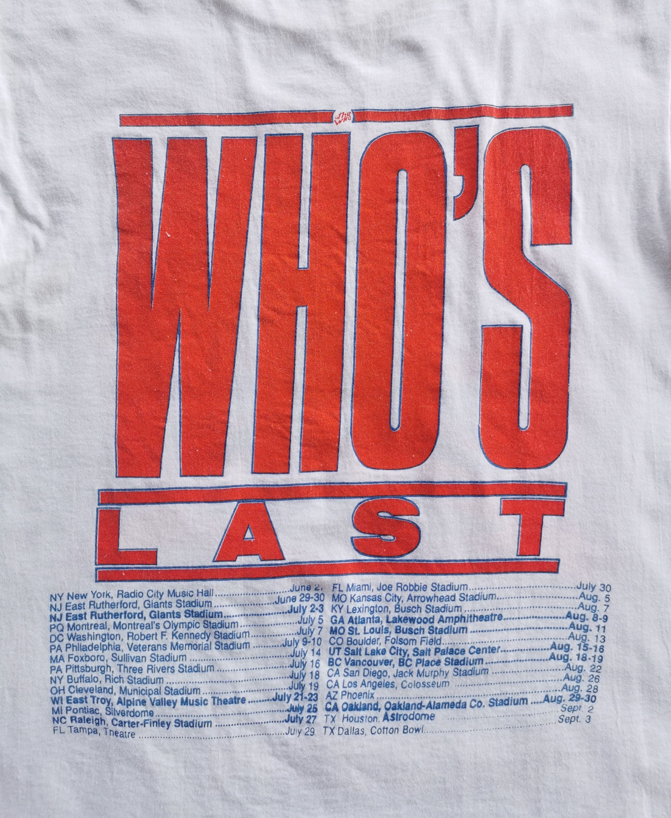 80s Vintage The Who Band Tees