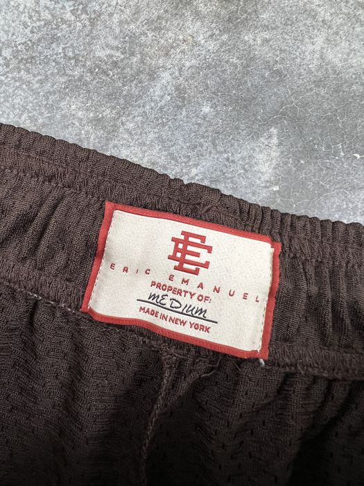 Eric Emanuel Eric Emanuel Brown + Orange Mesh Shorts Medium 32 | Grailed