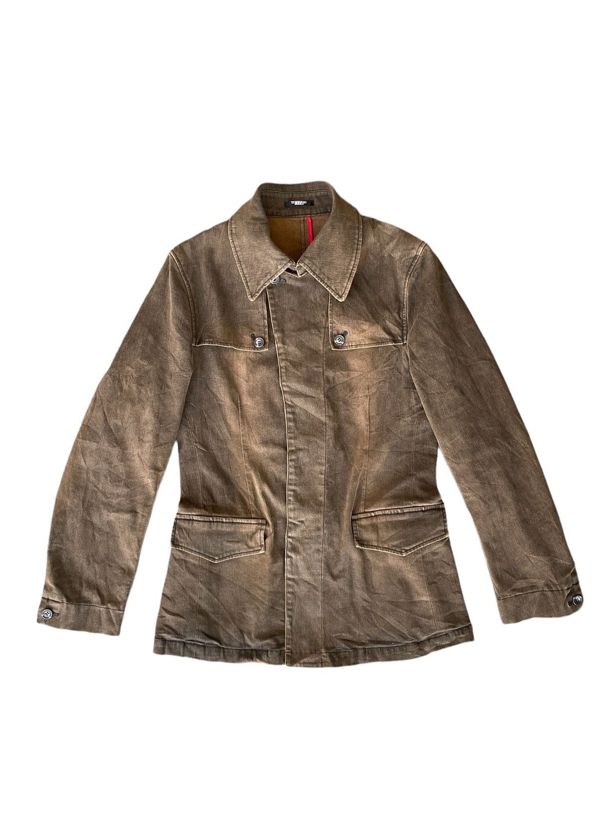 Tornado Mart Tornado Mart Archive Mudwash Denim Jacket Earth Brown Wash Size US M / EU 48-50 / 2 - 1 Thumbnail