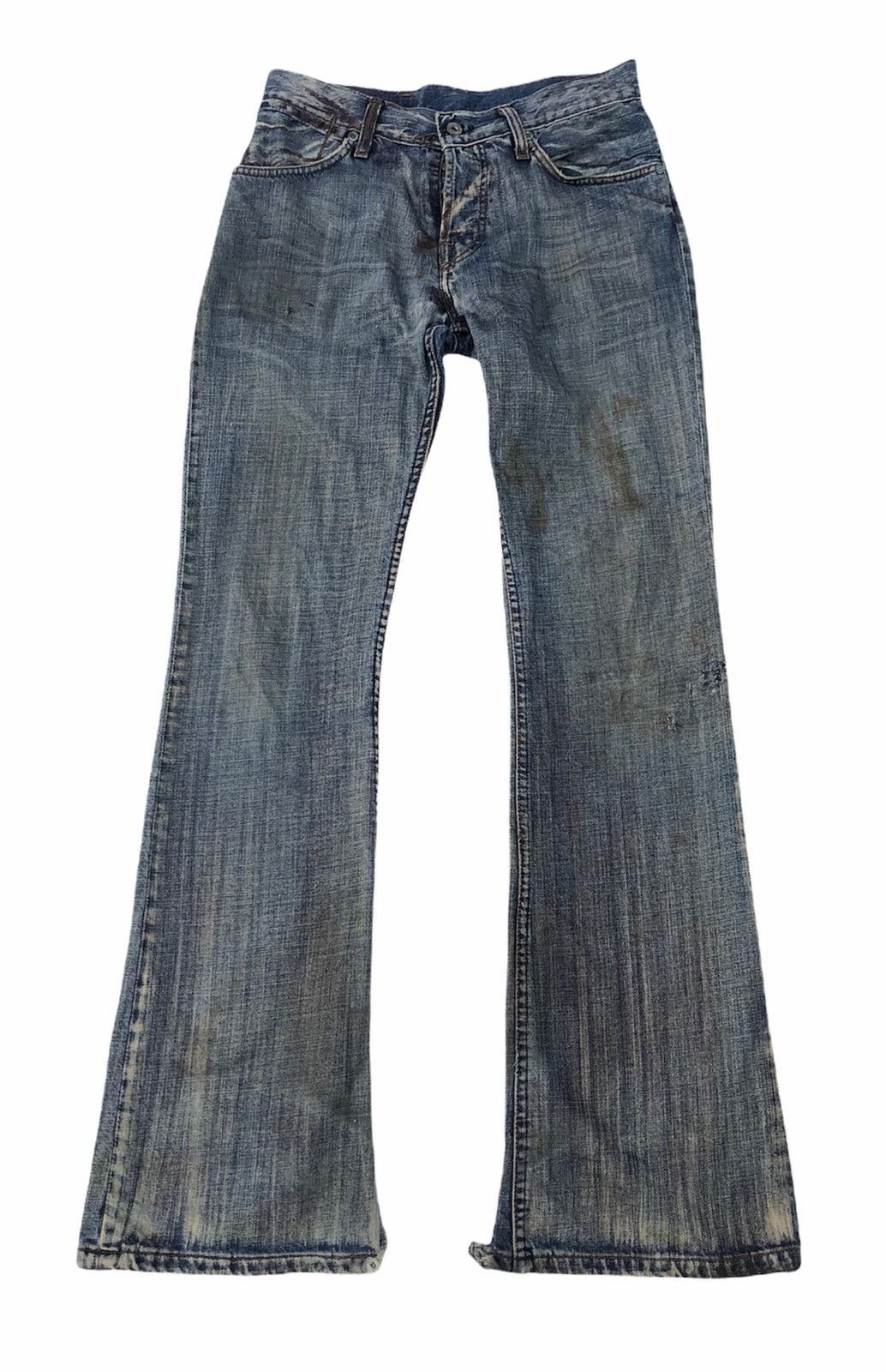 Japanese Brand 🔥Japanese Casucci Distressed Flare Jeans🔥 Size US 28 / EU 44 - 1 Thumbnail