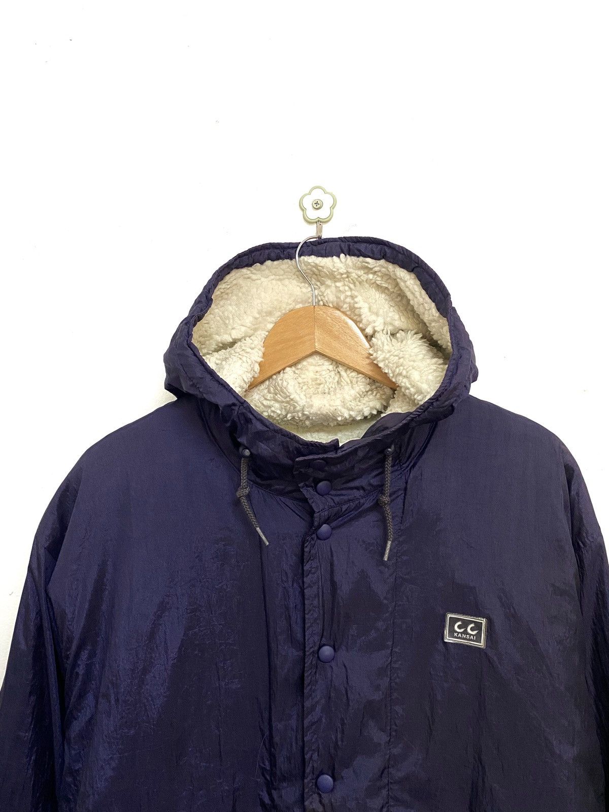 Japanese Brand × Kansai Yamamoto × Vintage Vintage KANSAI CC Big Logo Long Jacket Sherpa Size US XL / EU 56 / 4 - 3 Thumbnail