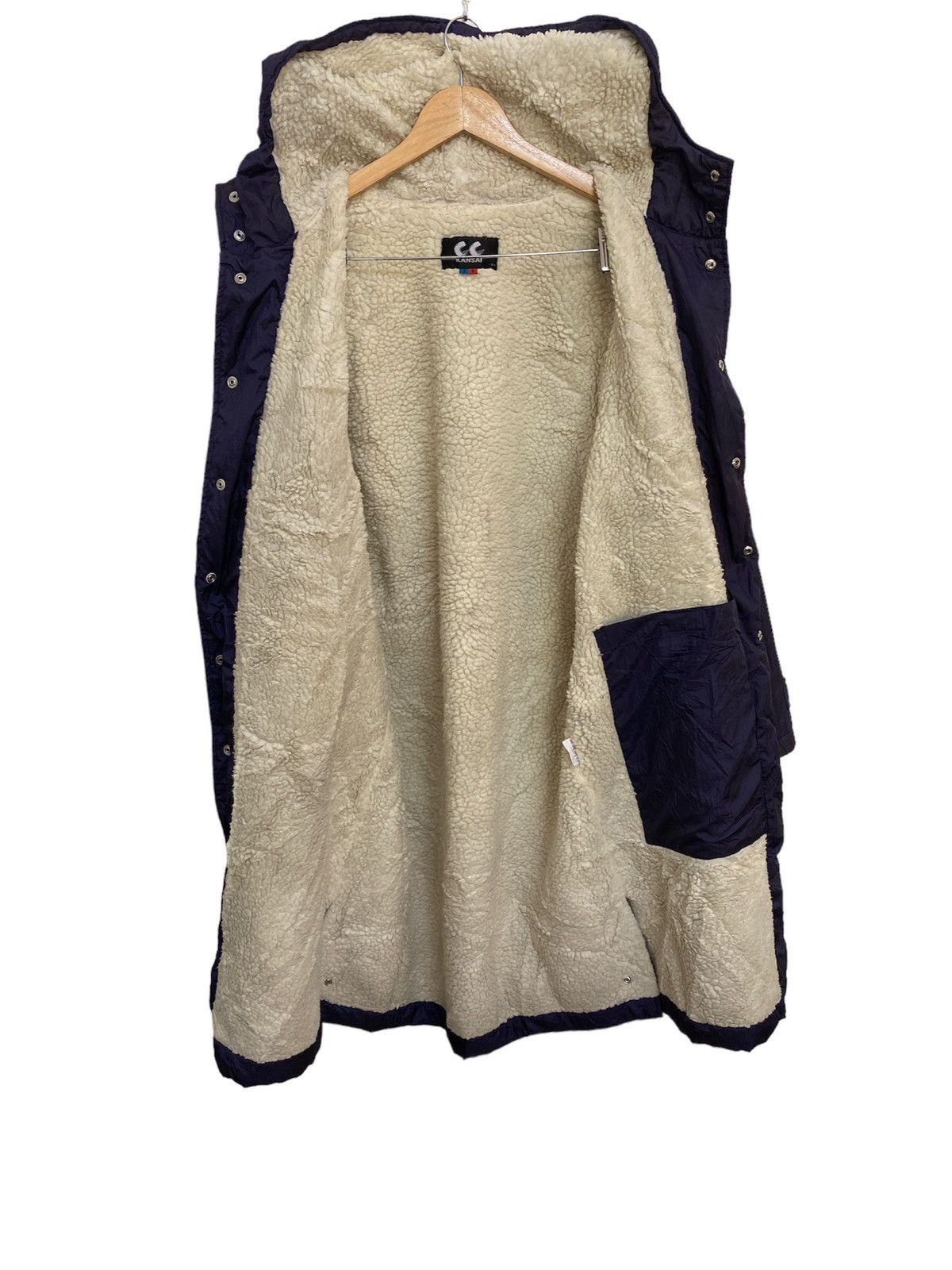 Japanese Brand × Kansai Yamamoto × Vintage Vintage KANSAI CC Big Logo Long Jacket Sherpa Size US XL / EU 56 / 4 - 6 Thumbnail