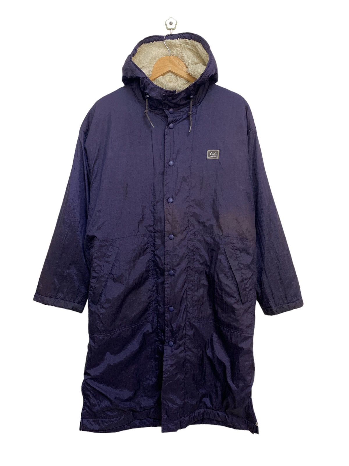 Japanese Brand × Kansai Yamamoto × Vintage Vintage KANSAI CC Big Logo Long Jacket Sherpa Size US XL / EU 56 / 4 - 2 Thumbnail