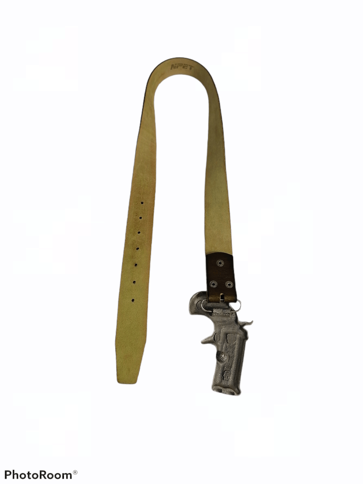 Vintage Vintage ©1978 Bergamot Brass Work® Hand Gun Leather Belt Size ONE SIZE - 8 Thumbnail