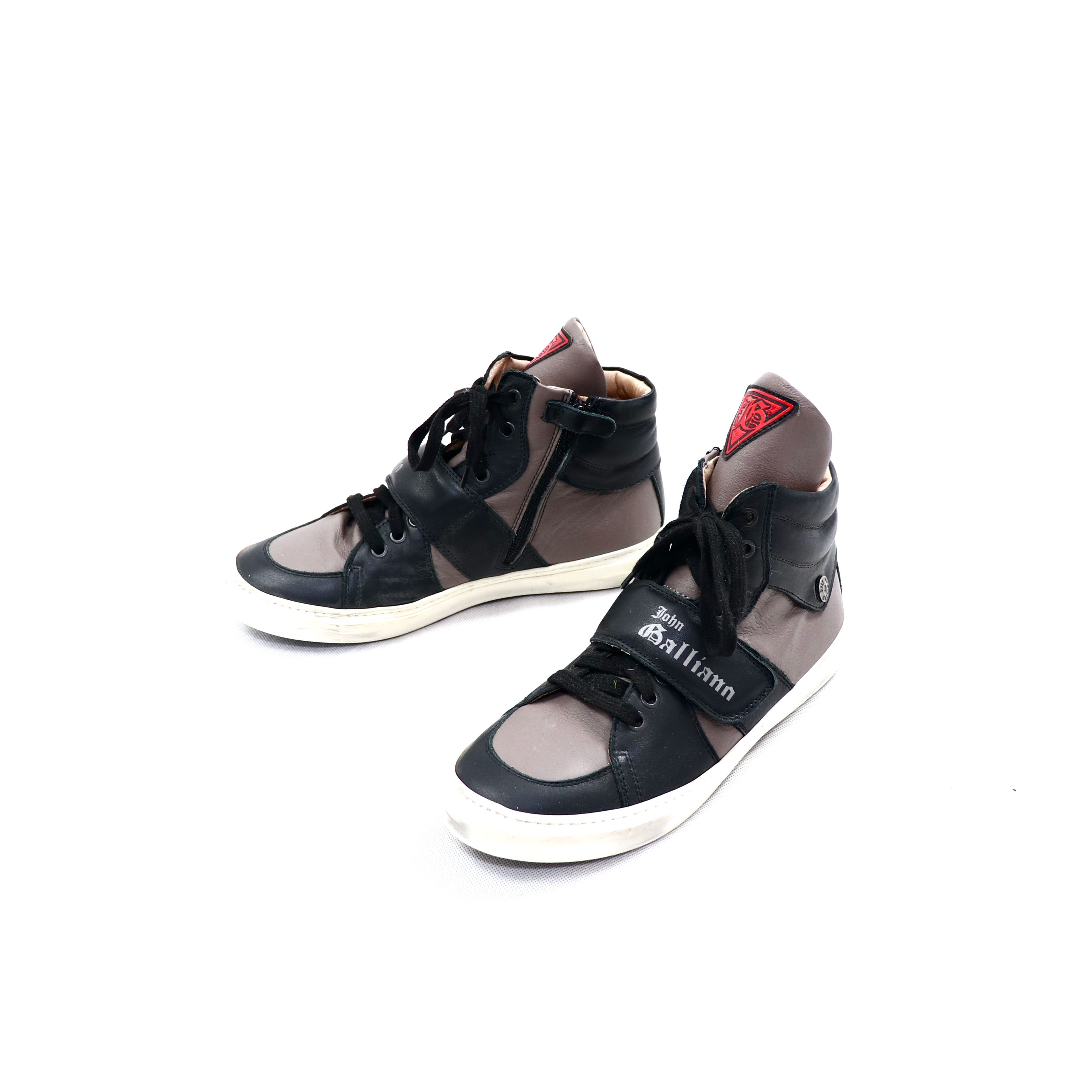 John Galliano Leather High Top Velcro Shoes Size US 8 / IT 38 - 1 Thumbnail