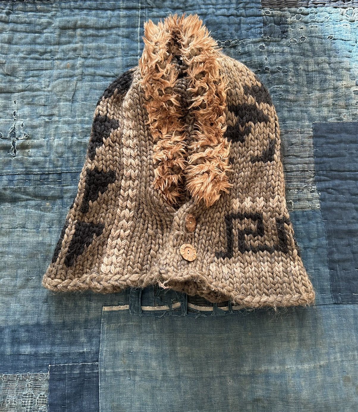 Kapital hand knit hood