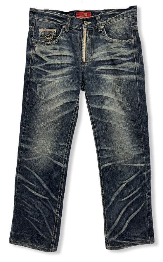 Indian Motorcycle 🔥INDIAN MOTOCYLE Distressed Clawmark Whisker Denim Pants Size US 32 / EU 48 - 1 Thumbnail