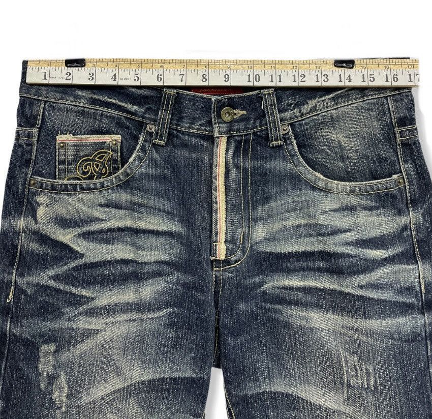 Indian Motorcycle 🔥INDIAN MOTOCYLE Distressed Clawmark Whisker Denim Pants Size US 32 / EU 48 - 13 Thumbnail