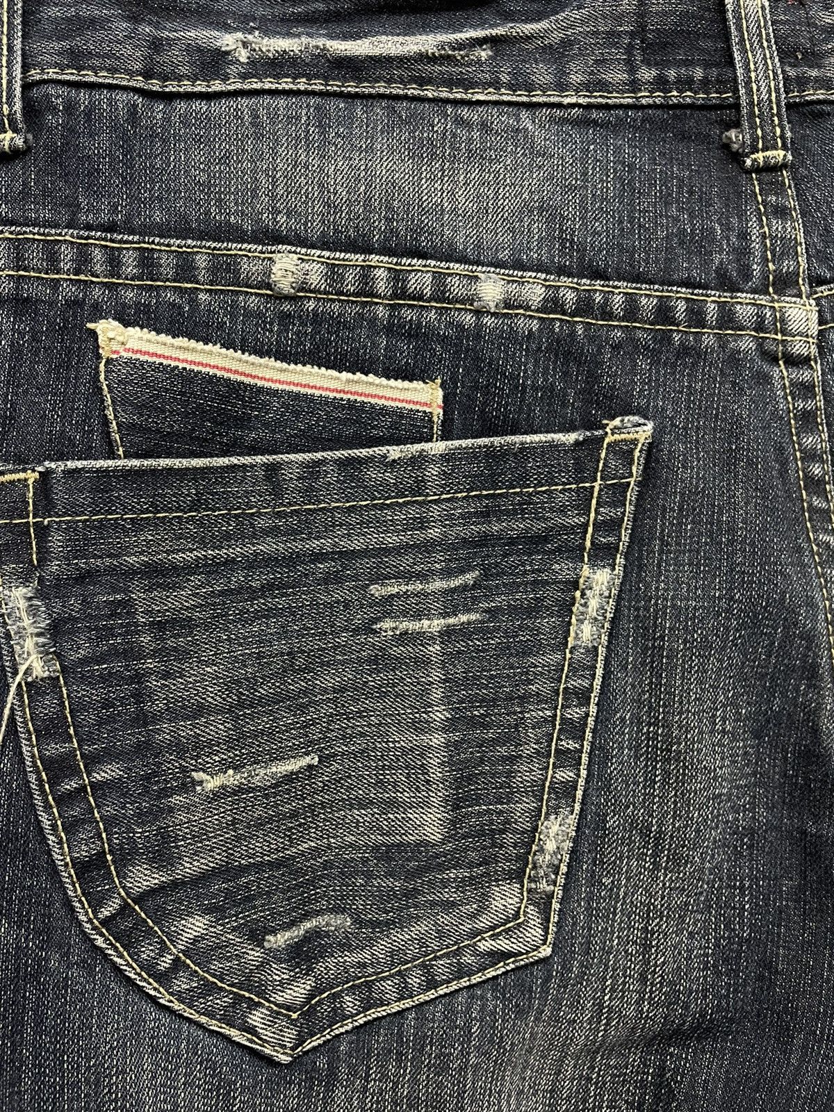 Indian Motorcycle 🔥INDIAN MOTOCYLE Distressed Clawmark Whisker Denim Pants Size US 32 / EU 48 - 8 Thumbnail