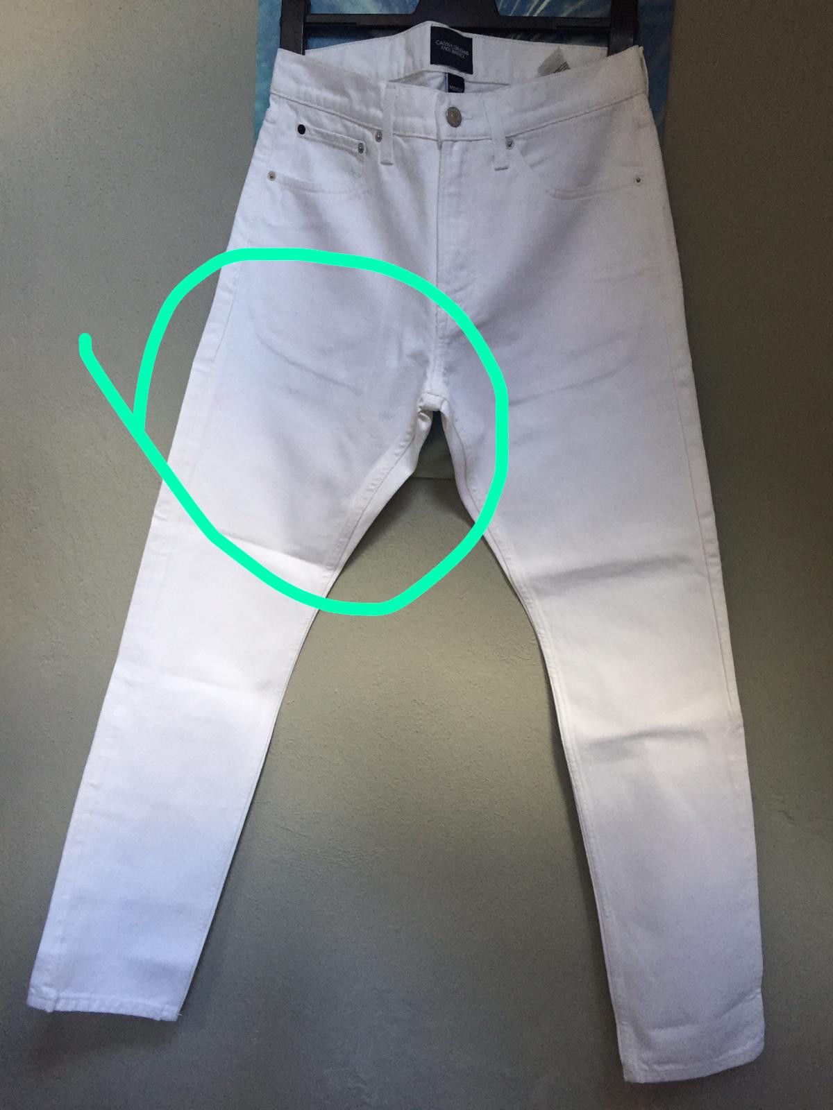 Andy Warhol × Calvin Klein Br24 - Calvin Klein X Andy Warhol Defected White Denim Jean Size US 30 / EU 46 - 2 Thumbnail