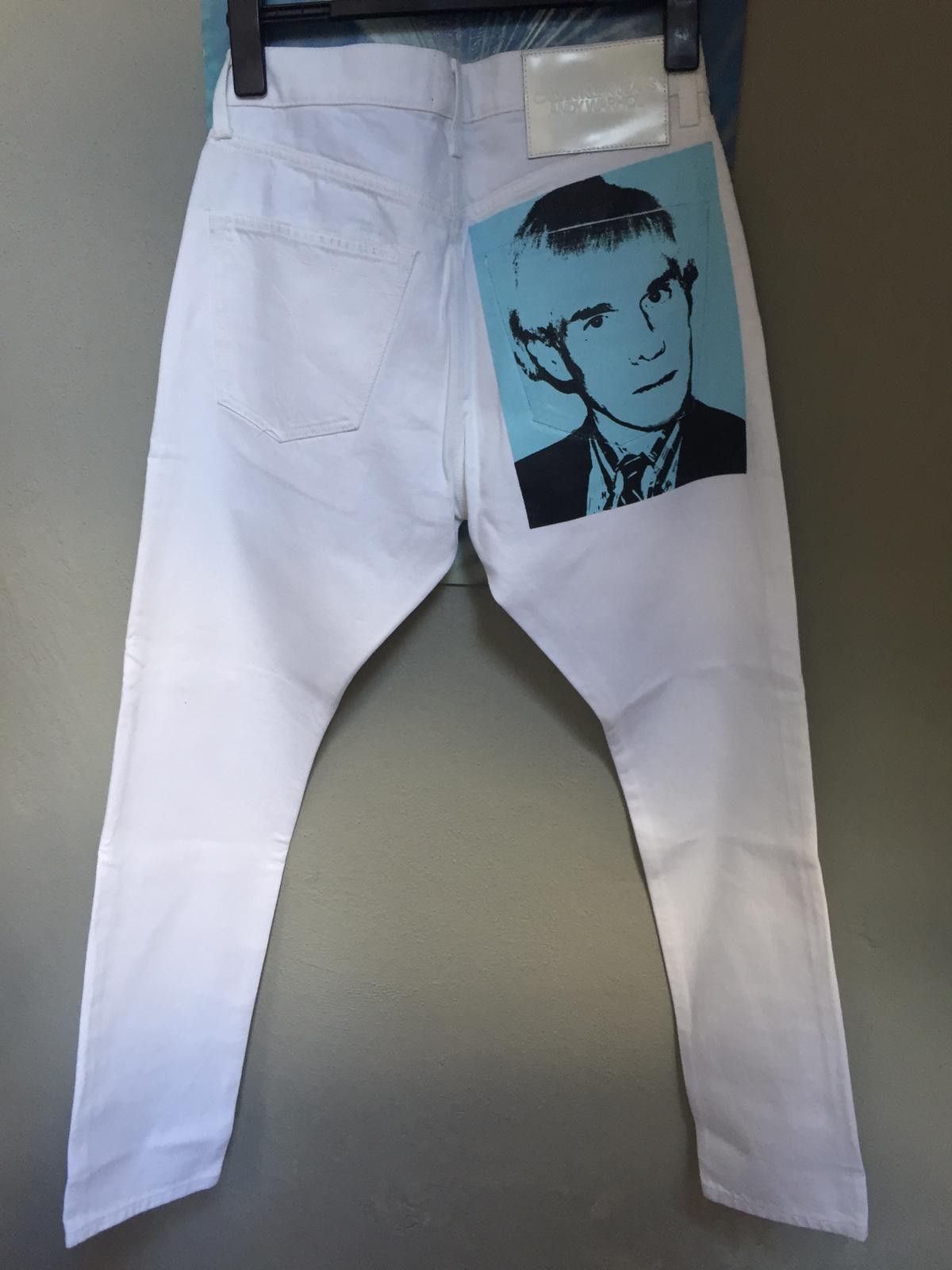 Andy Warhol × Calvin Klein Br24 - Calvin Klein X Andy Warhol Defected White Denim Jean Size US 30 / EU 46 - 6 Thumbnail