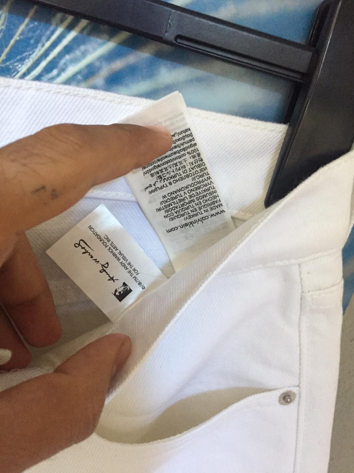 Andy Warhol × Calvin Klein Br24 - Calvin Klein X Andy Warhol Defected White Denim Jean Size US 30 / EU 46 - 5 Thumbnail