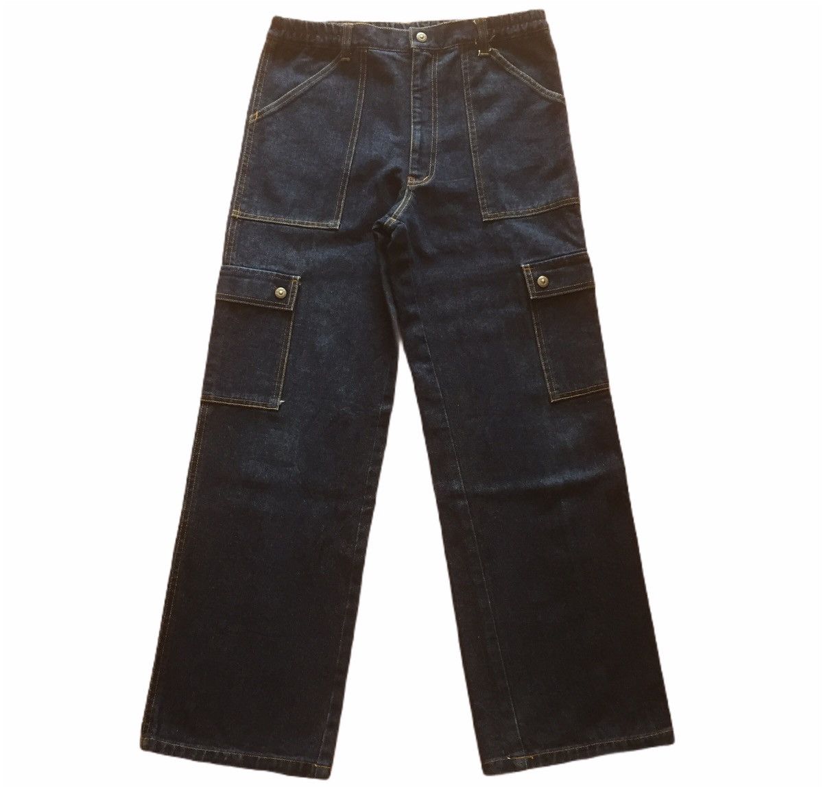 Japanese Brand × Vintage Vintage cargo pants multiple pocket baggy jeans Size US 31 - 1 Thumbnail