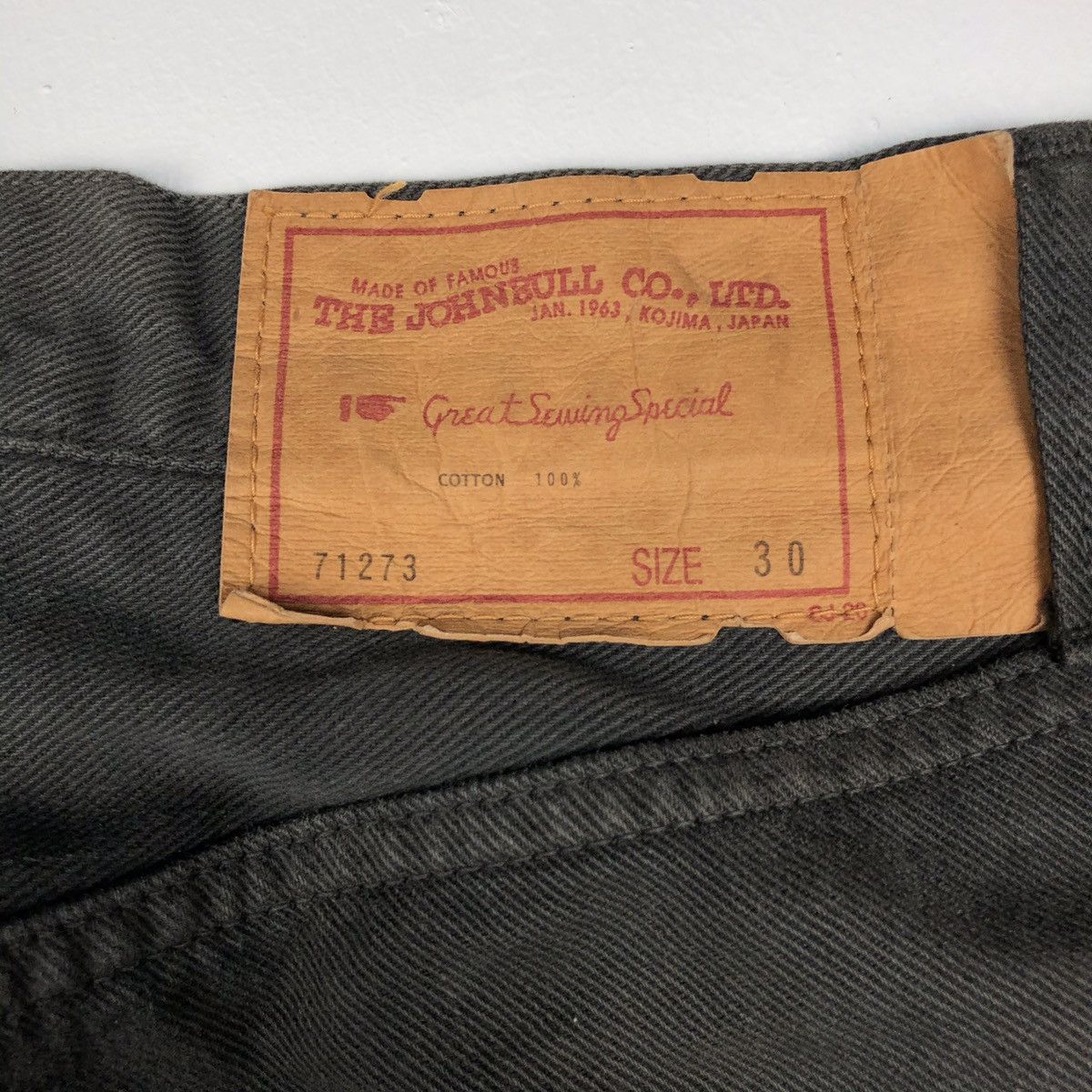 Japanese Brand × Johnbull × Vintage Vintage John bull selvedge Jeans black faded Size US 28 / EU 44 - 8 Thumbnail