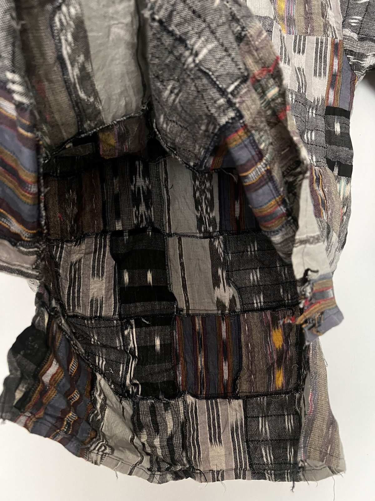 Vintage 🔥🔥 Thrashed Cardigan Hoodie Patchwork inspired kapital Size US XXL / EU 58 / 5 - 6 Thumbnail
