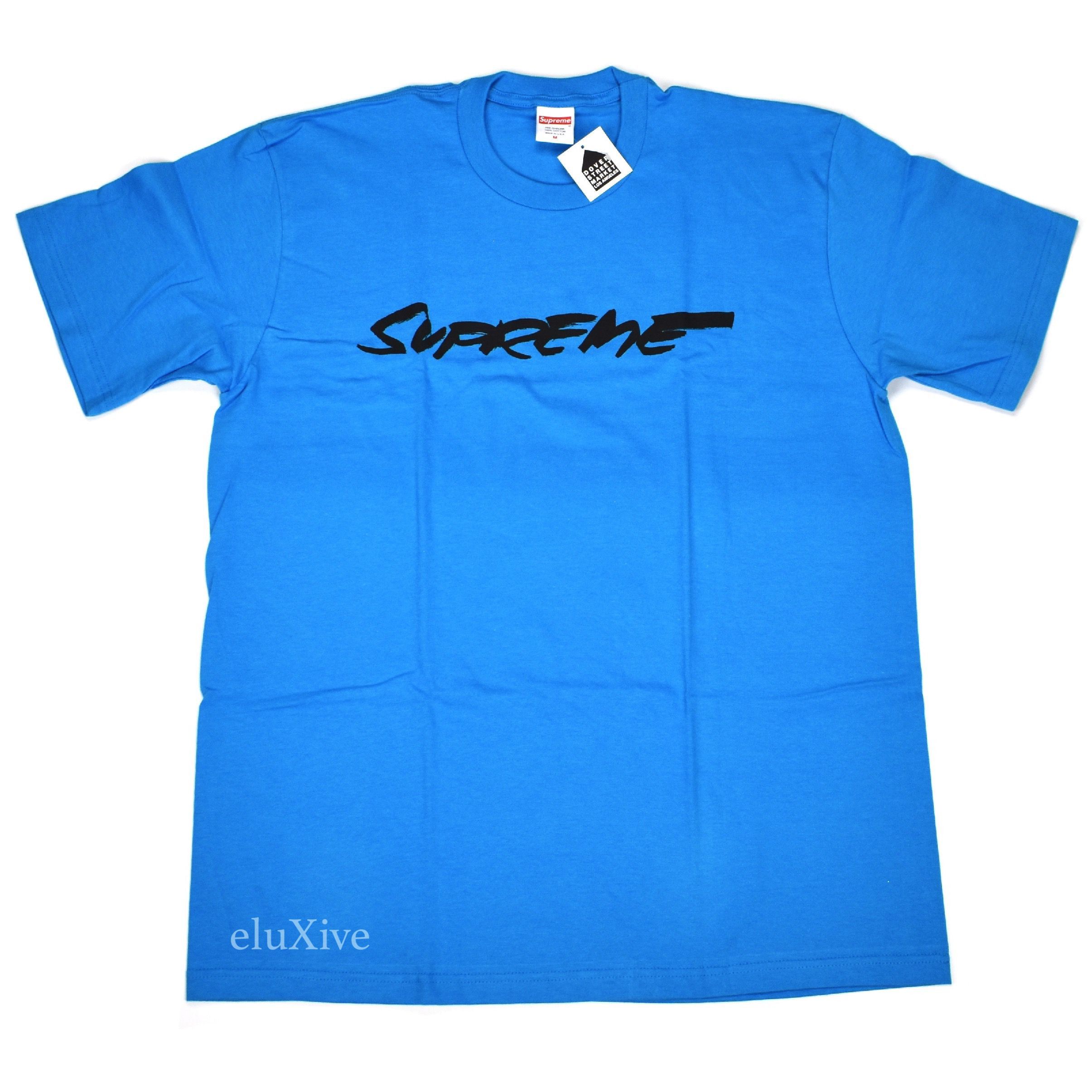 Supreme Supreme Futura Logo T Shirt Tee Bright Blue DS FW20 Grailed