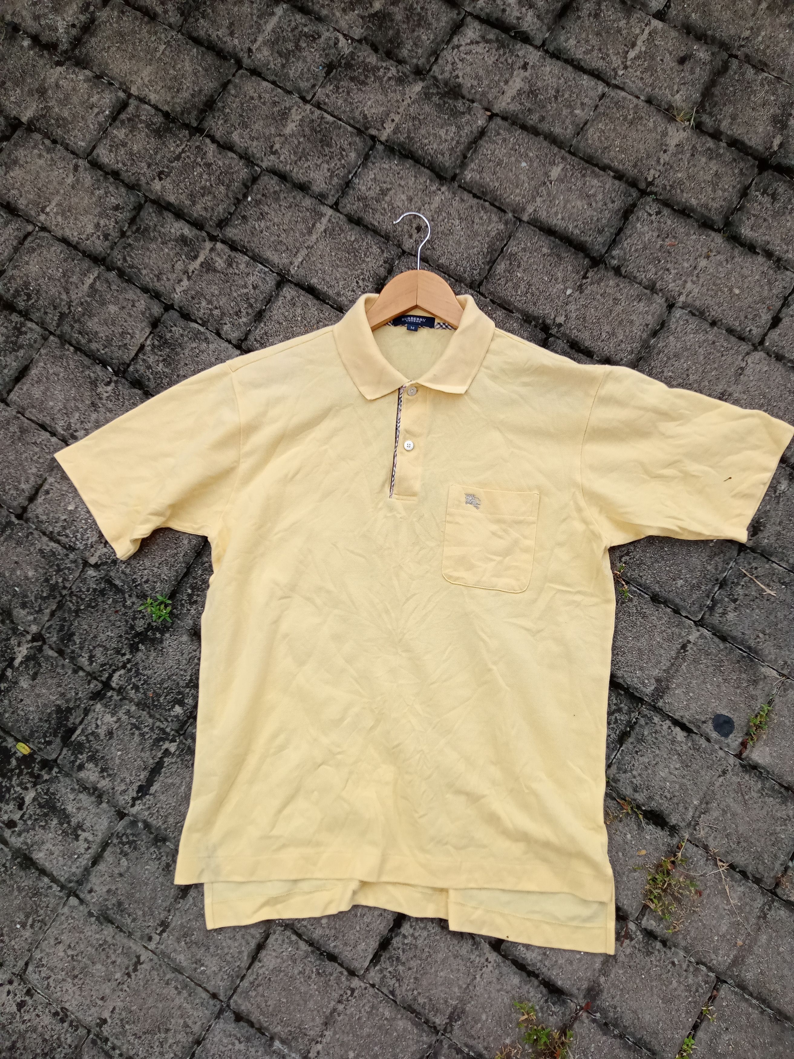 image of Burberry London Polo Shirt in Yellow, Men's (Size Medium)