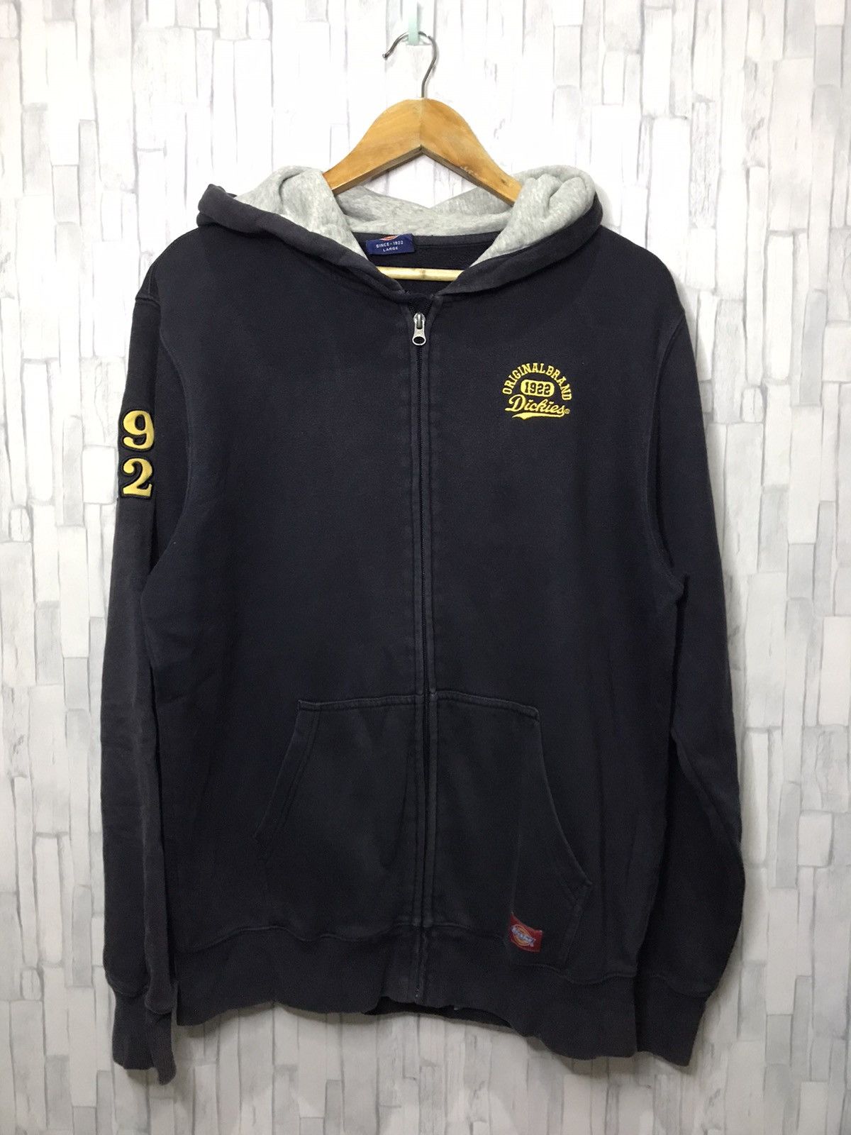 Vintage DICKIES Hoodie Sweatshirt Fullzip Nice Design