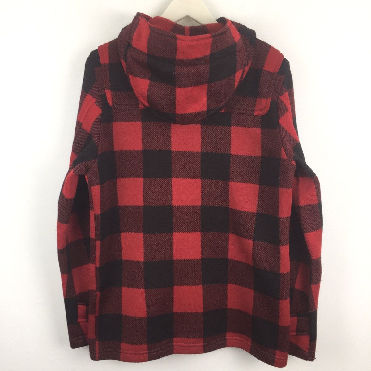 Japanese Brand × Uniqlo Checkered duffel coat wool hoodie jacket Size US M / EU 48-50 / 2 - 3 Thumbnail