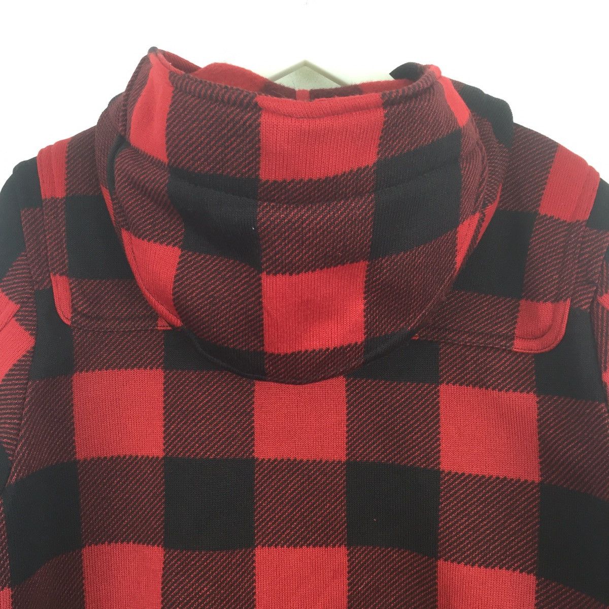 Japanese Brand × Uniqlo Checkered duffel coat wool hoodie jacket Size US M / EU 48-50 / 2 - 4 Thumbnail