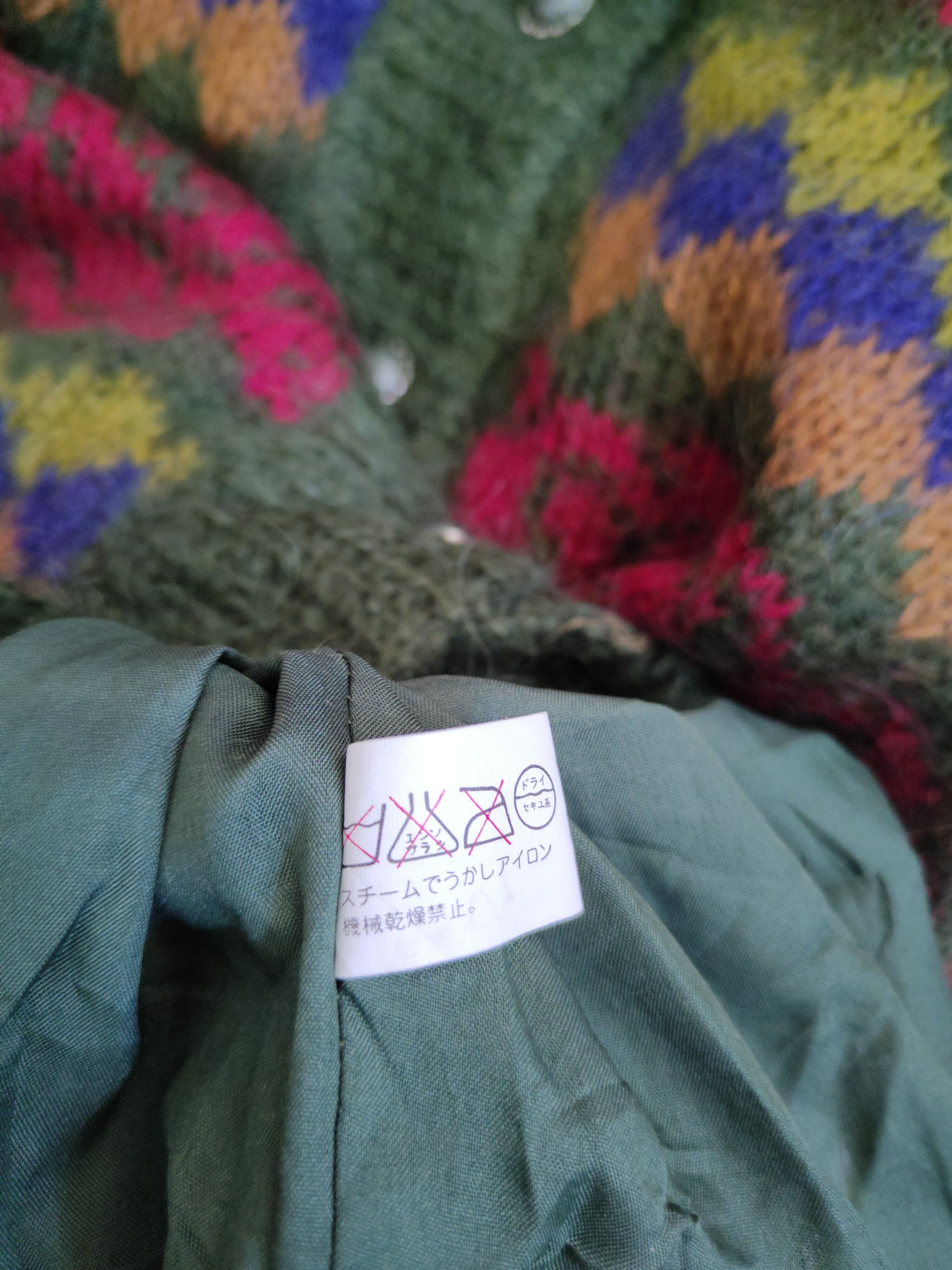 Japanese Brand Japan Green mohair flower art cardigan Knitwear #5250 Size L / US 10 / IT 46 - 8 Thumbnail