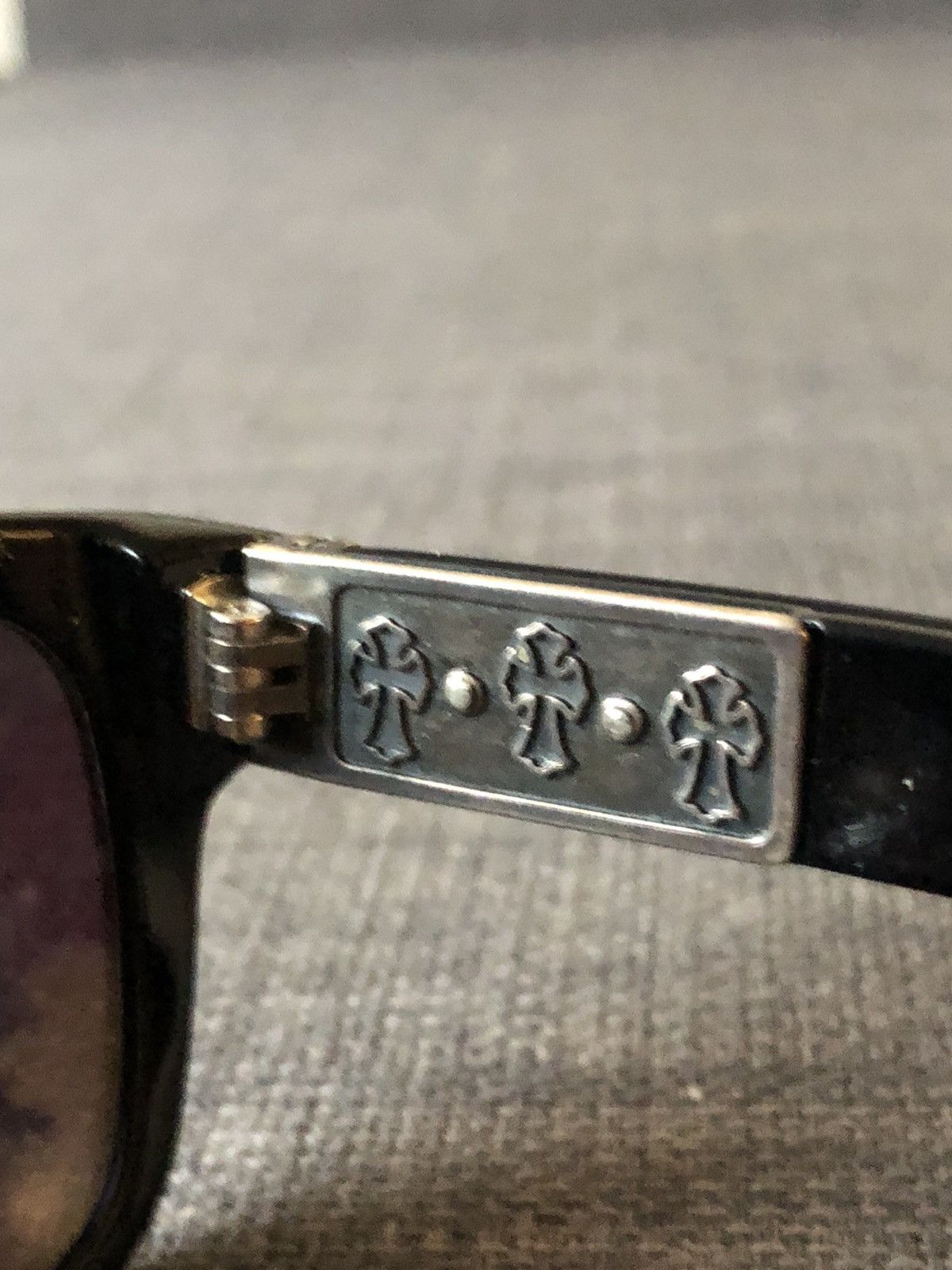 Chrome Hearts Chrome Hearts 2000s Red Cross Red Lens Silver Hinge Shades Size ONE SIZE - 1 Thumbnail