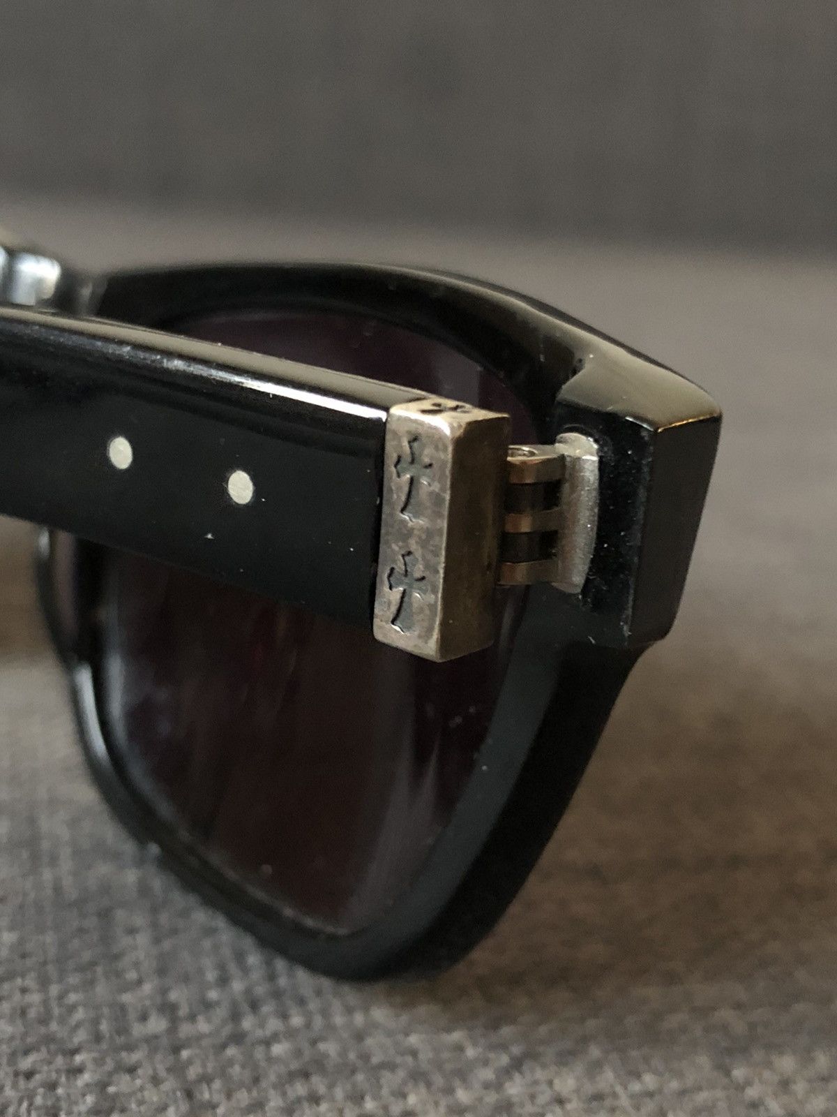 Chrome Hearts Chrome Hearts 2000s Red Cross Red Lens Silver Hinge Shades Size ONE SIZE - 7 Thumbnail