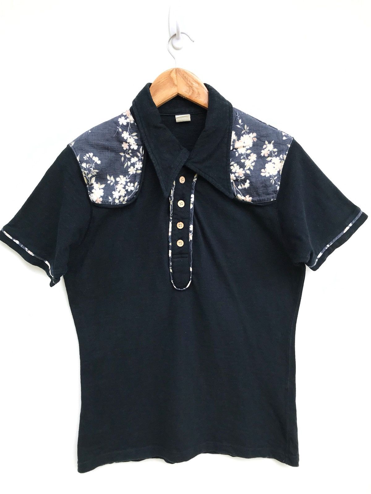 Eternal × Japanese Brand Japanese Brand Eternal Floral Patchwork Attach Polo Shirts Size US M / EU 48-50 / 2 - 5 Thumbnail
