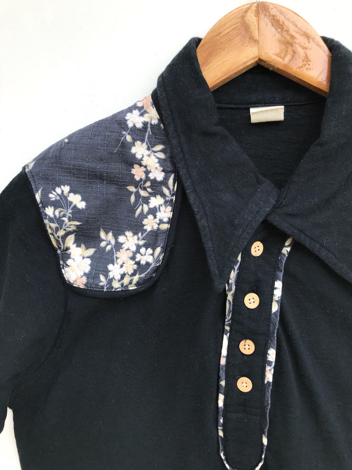 Eternal × Japanese Brand Japanese Brand Eternal Floral Patchwork Attach Polo Shirts Size US M / EU 48-50 / 2 - 2 Thumbnail