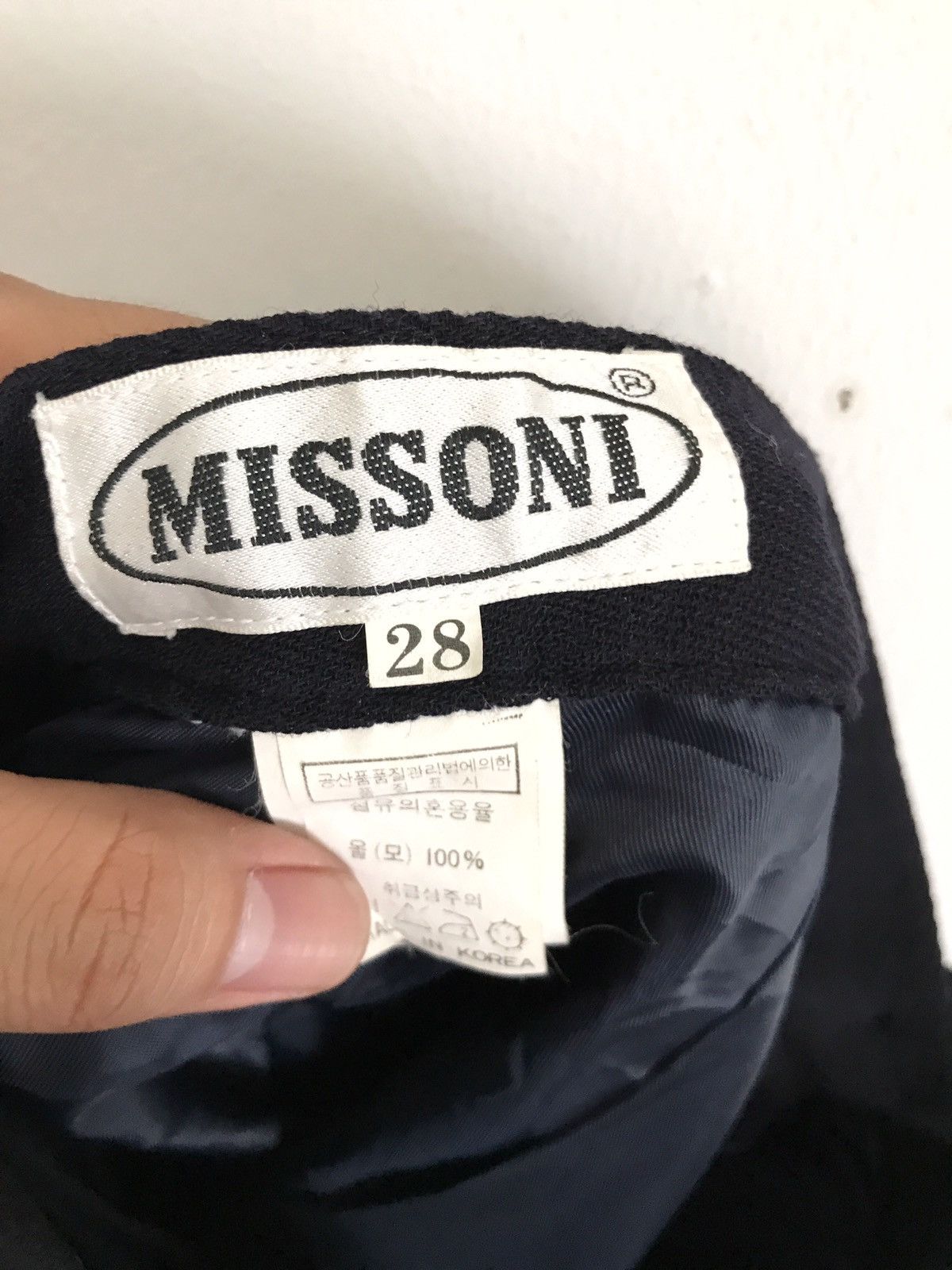 Missoni × Vintage Missoni High Waist Gabardine Black Vintage Pants Size US 26 / EU 42 - 6 Thumbnail