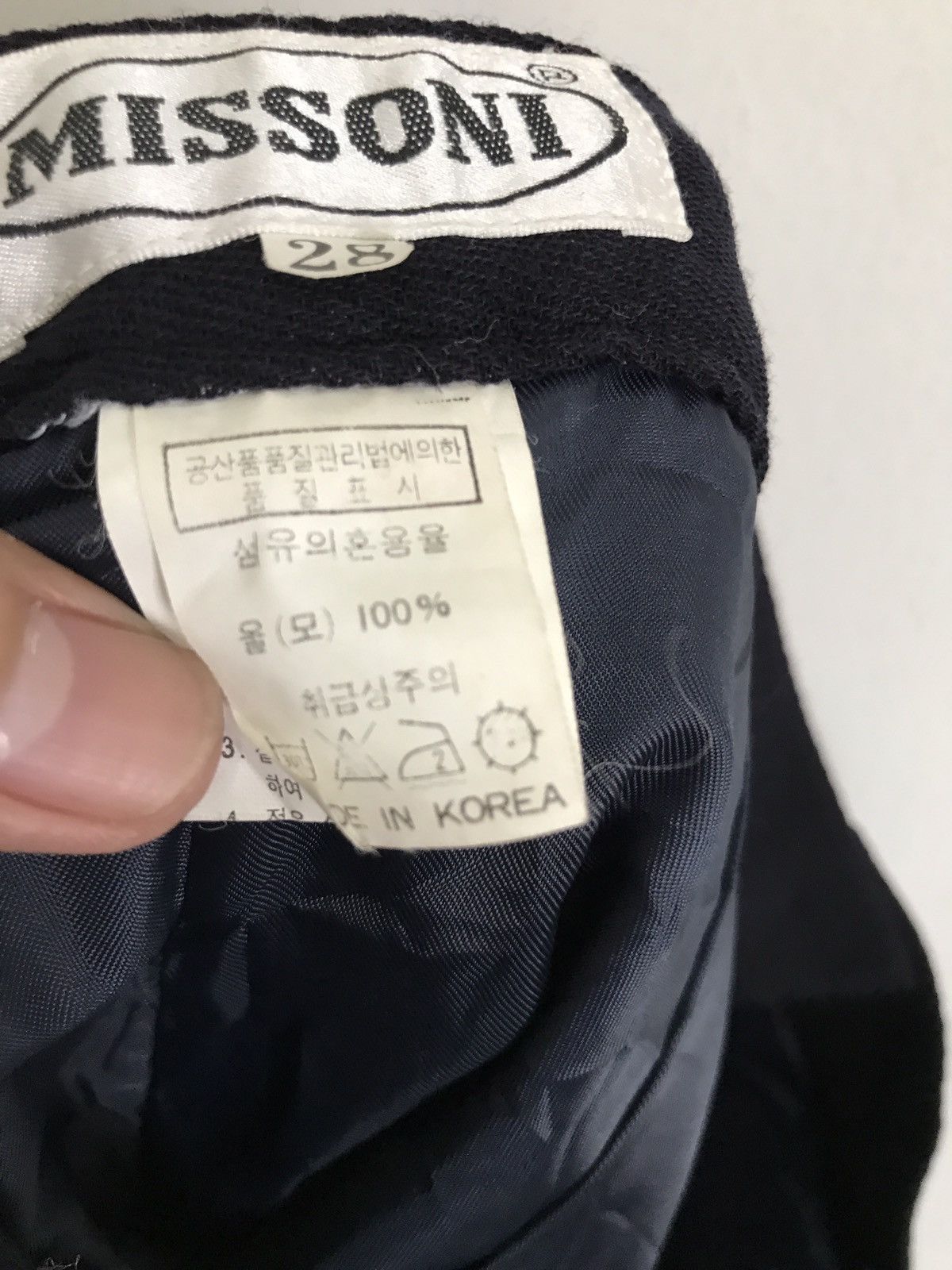 Missoni × Vintage Missoni High Waist Gabardine Black Vintage Pants Size US 26 / EU 42 - 5 Thumbnail