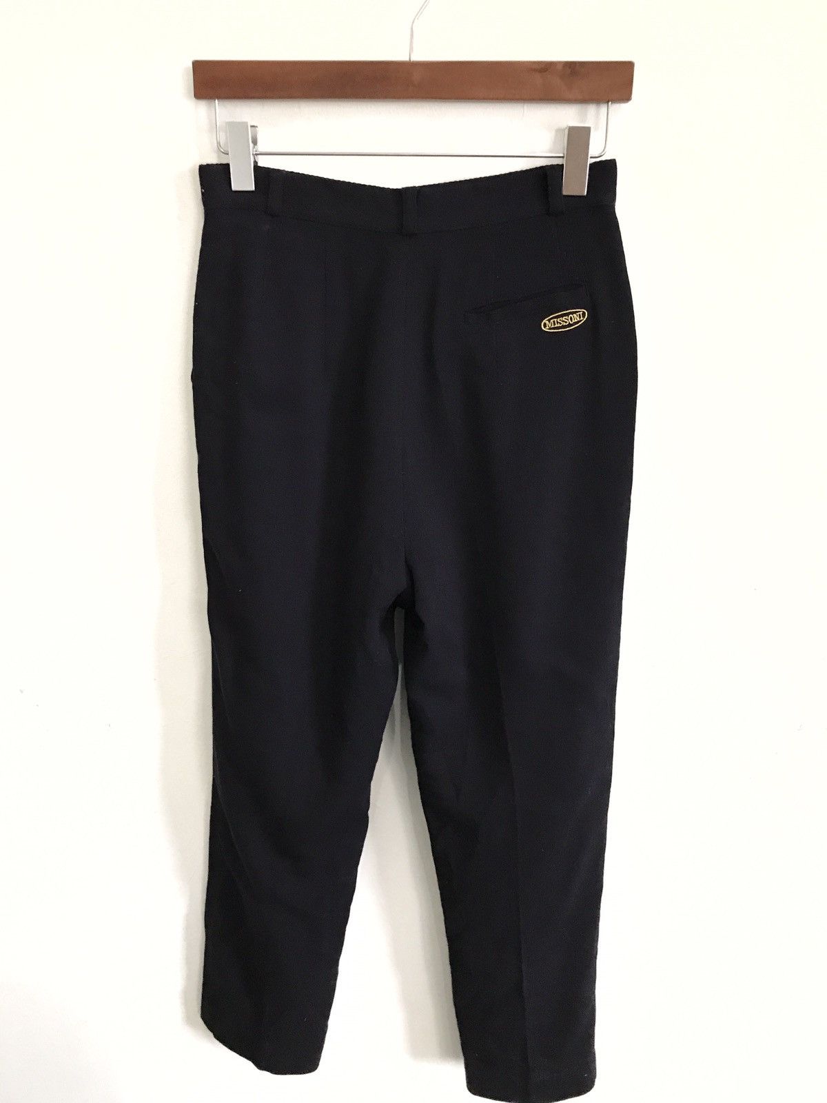 Missoni × Vintage Missoni High Waist Gabardine Black Vintage Pants Size US 26 / EU 42 - 2 Thumbnail
