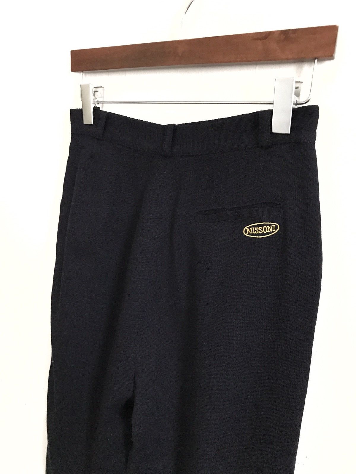Missoni × Vintage Missoni High Waist Gabardine Black Vintage Pants Size US 26 / EU 42 - 3 Thumbnail