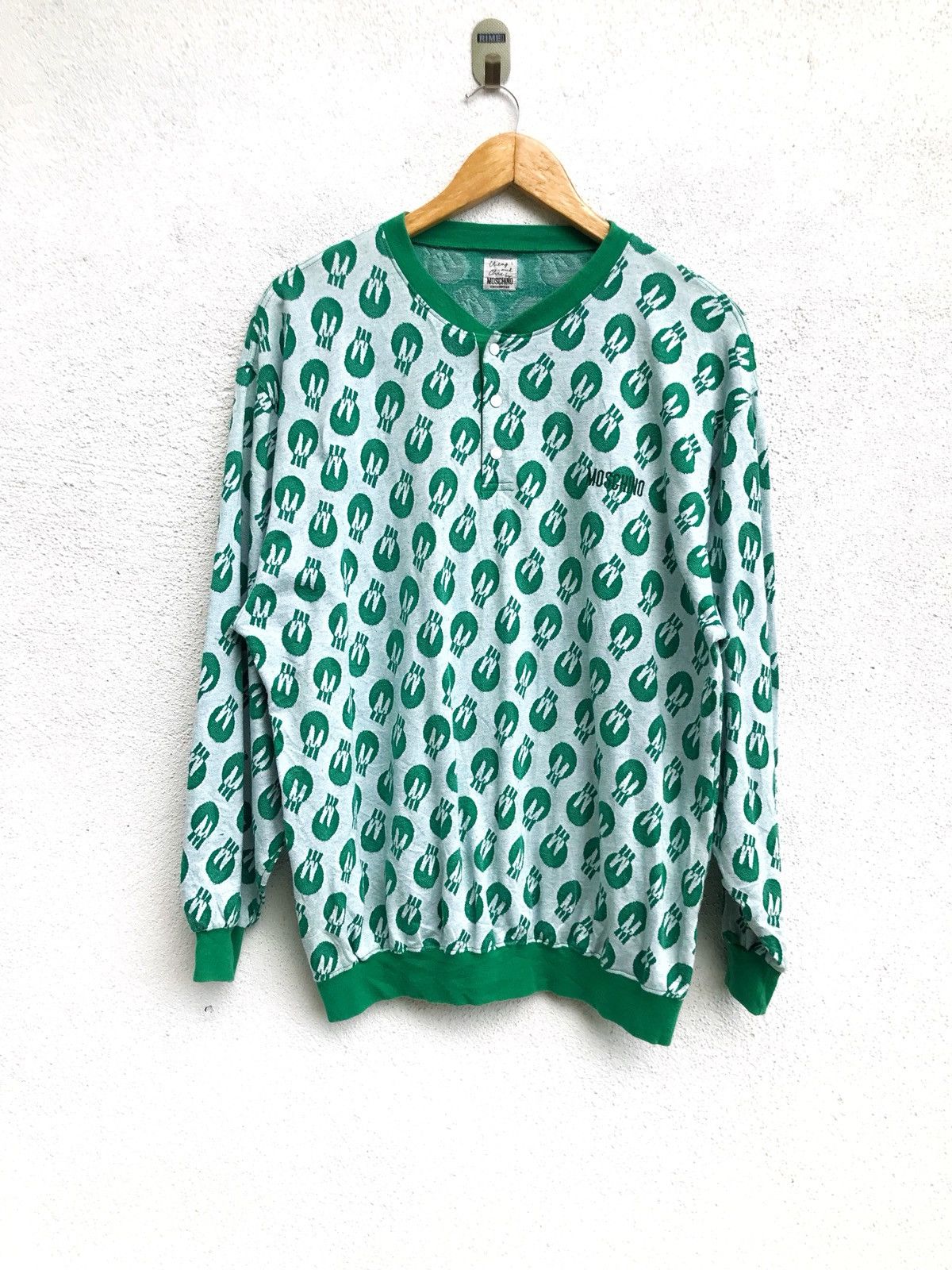 Moschino Mochino Cheap & Chic Fullprinted Polka dots Knit Sweatshirt Size US L / EU 52-54 / 3 - 4 Thumbnail