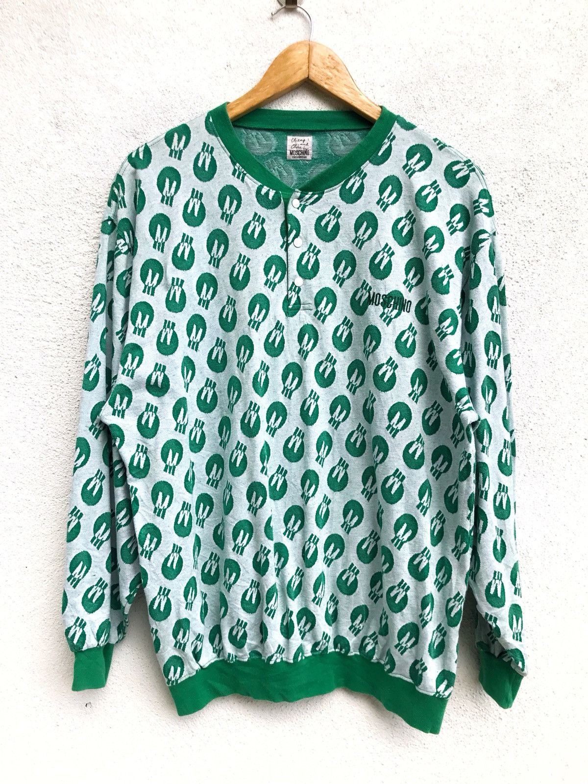 Moschino Mochino Cheap & Chic Fullprinted Polka dots Knit Sweatshirt Size US L / EU 52-54 / 3 - 1 Thumbnail