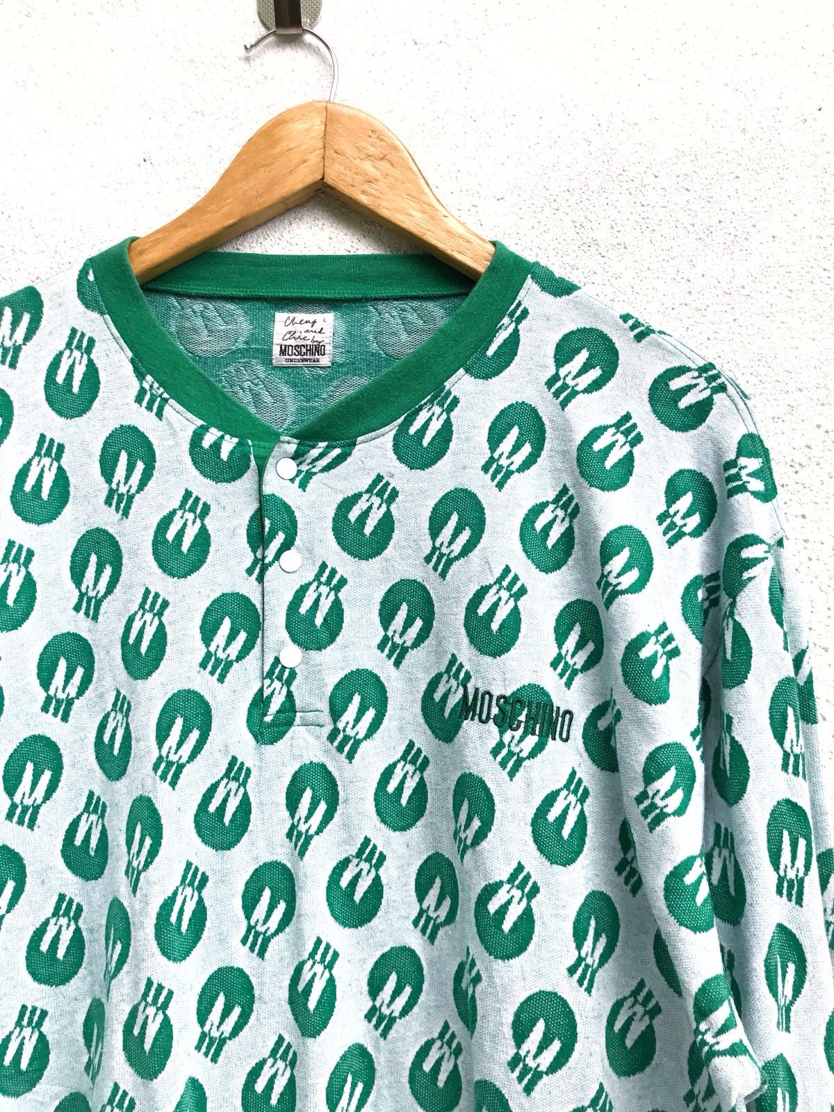 Moschino Mochino Cheap & Chic Fullprinted Polka dots Knit Sweatshirt Size US L / EU 52-54 / 3 - 2 Thumbnail