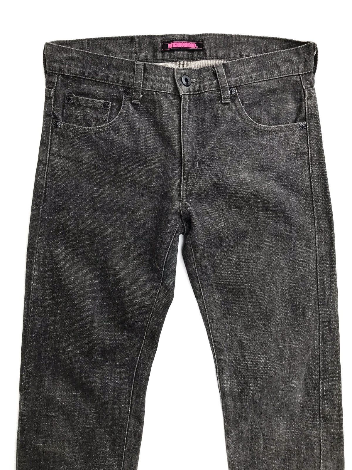 Neighborhood Neighborhood Denim Narrow 02 Black Distressed Selvedge Jean Size US 30 / EU 46 - 3 Thumbnail