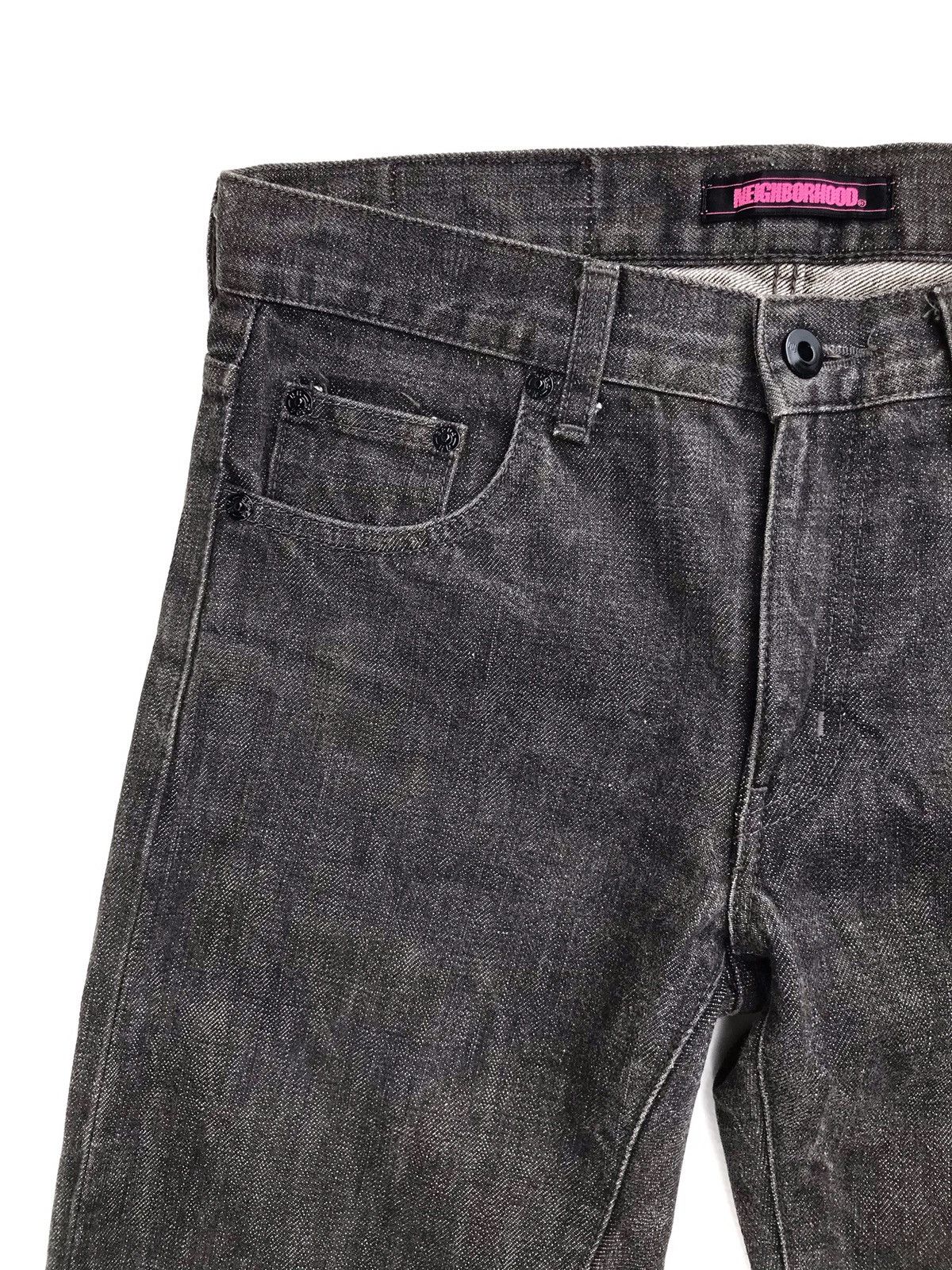 Neighborhood Neighborhood Denim Narrow 02 Black Distressed Selvedge Jean Size US 30 / EU 46 - 6 Thumbnail