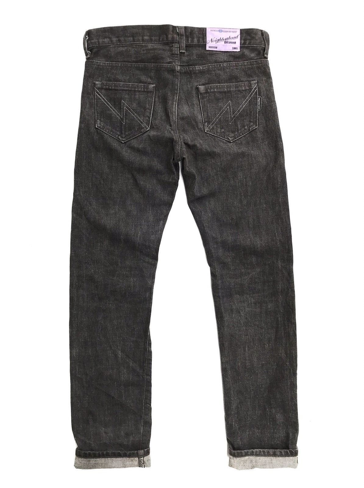 Neighborhood Neighborhood Denim Narrow 02 Black Distressed Selvedge Jean Size US 30 / EU 46 - 1 Thumbnail