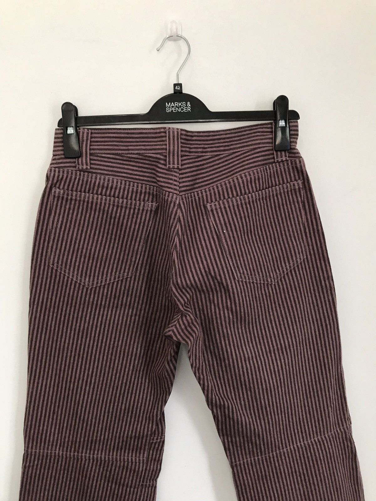 Boycott × Japanese Brand Vintage Japanese Brand Boycott Wool Stripes Trousers Pants Size US 28 / EU 44 - 5 Thumbnail