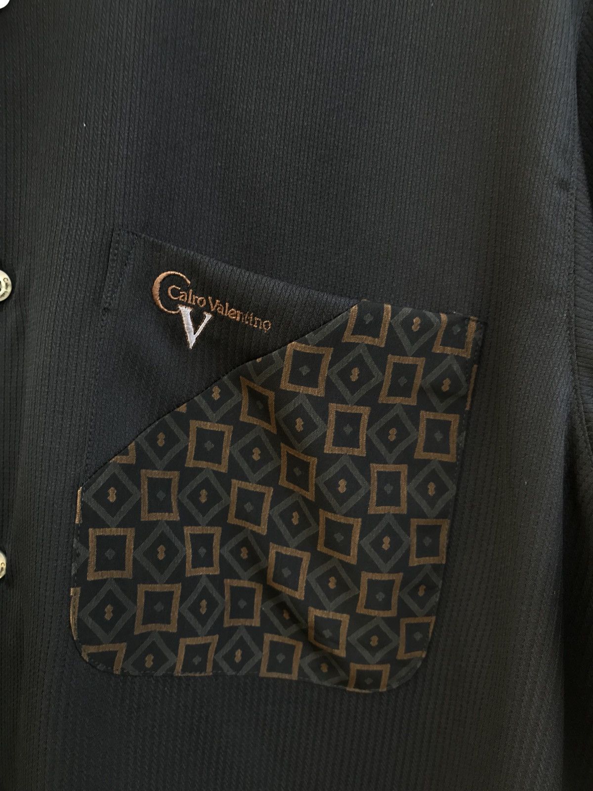 Vintage Calro Valentino Mandarin Collar Size US L / EU 52-54 / 3 - 7 Thumbnail