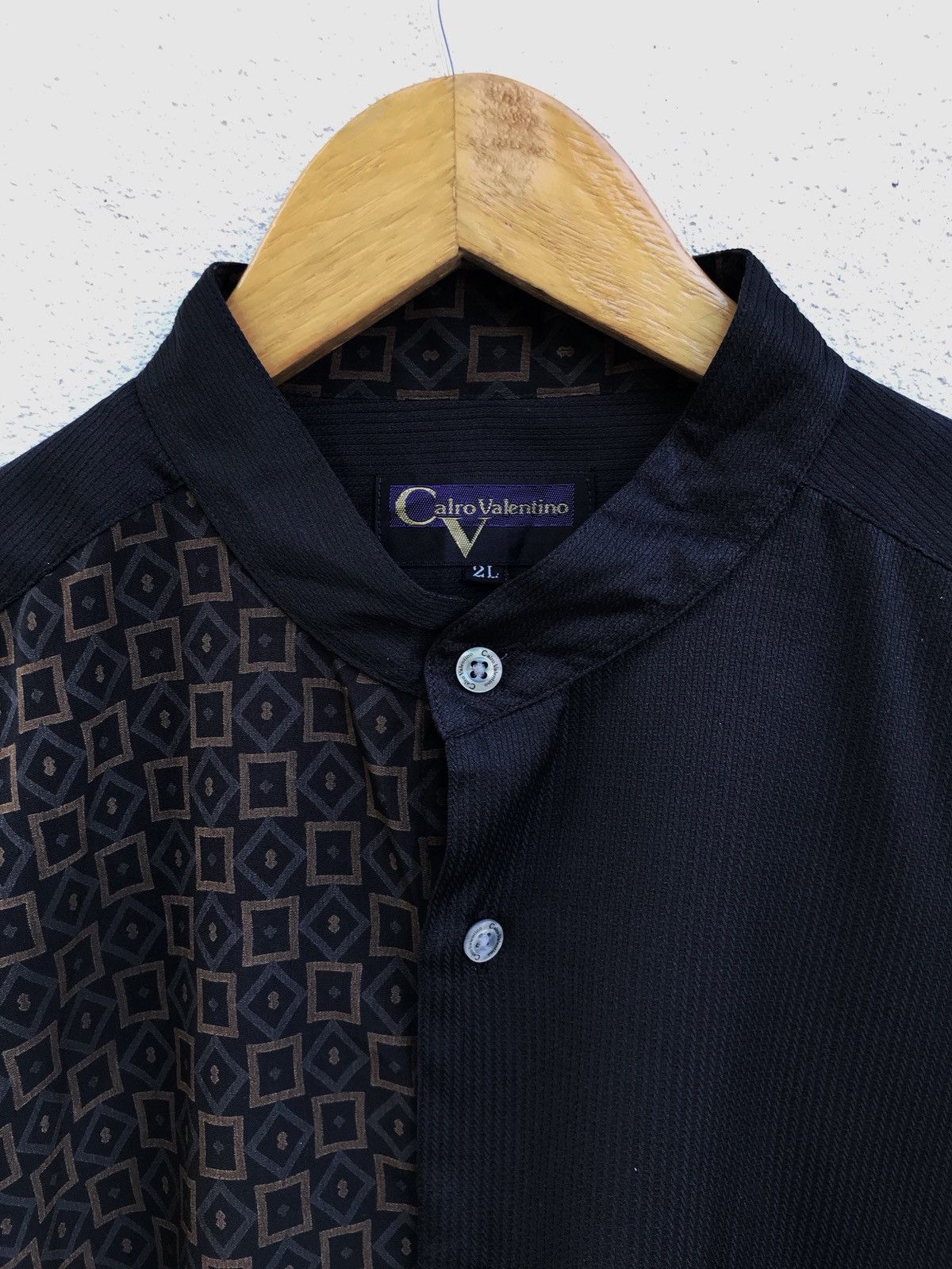 Vintage Calro Valentino Mandarin Collar Size US L / EU 52-54 / 3 - 3 Thumbnail